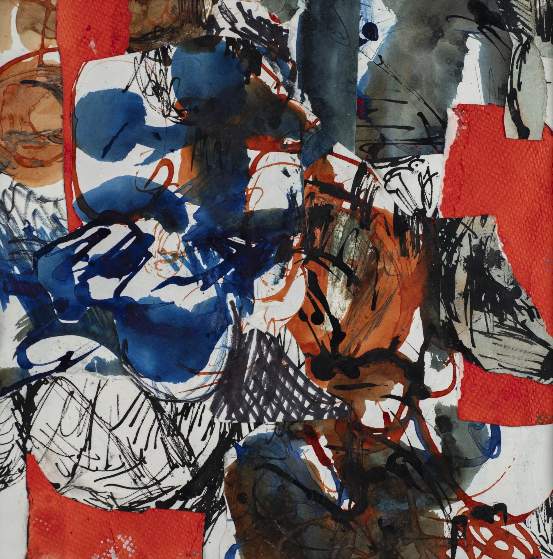 Untitled (#8), 2024. 
Mixed media on paper.  
28 x 28 cm / 11 x 11 in