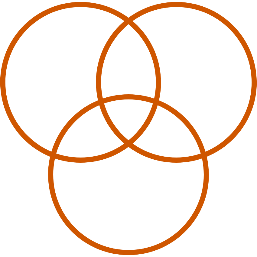 three intertwined circles