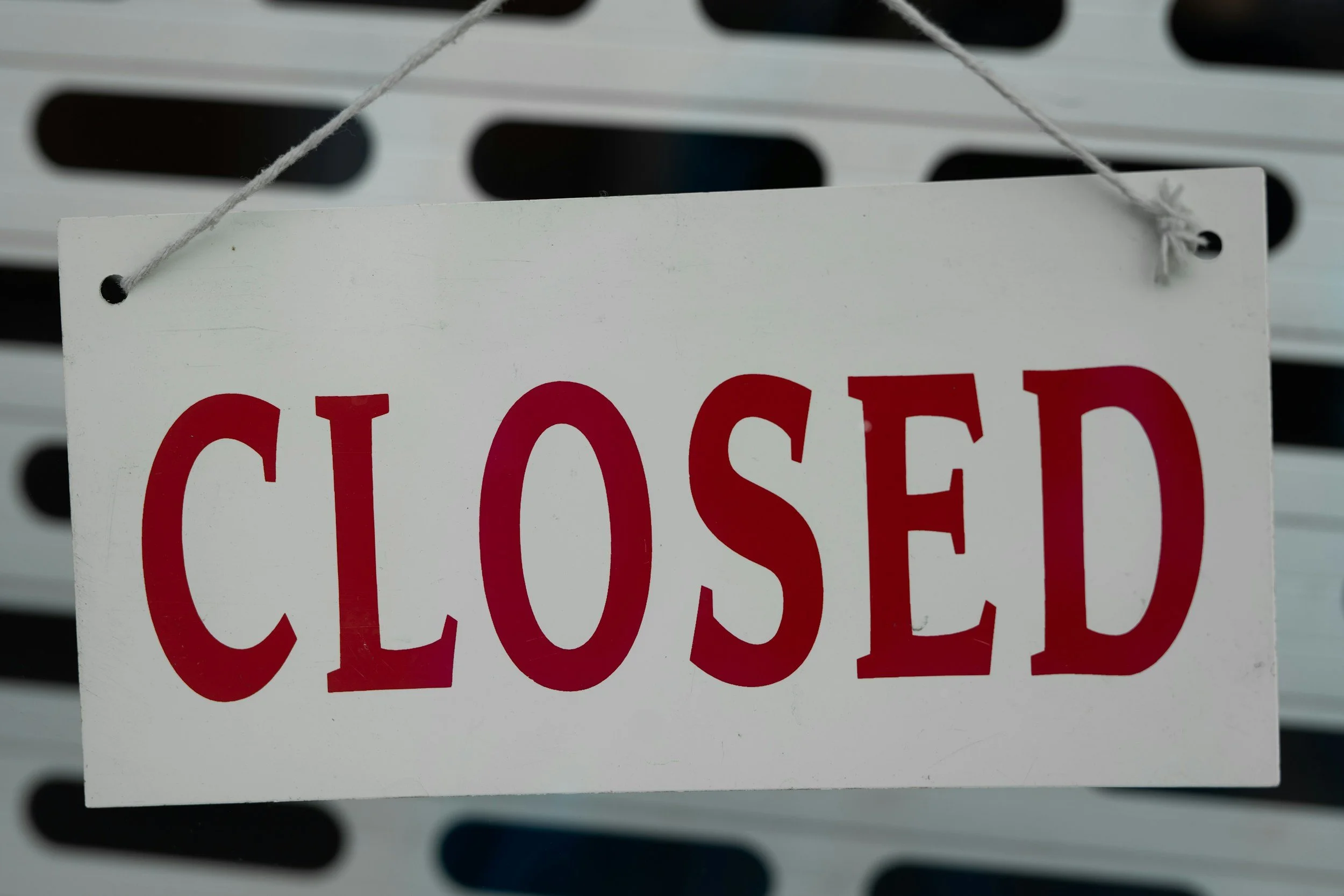 Closed for Memorial Day