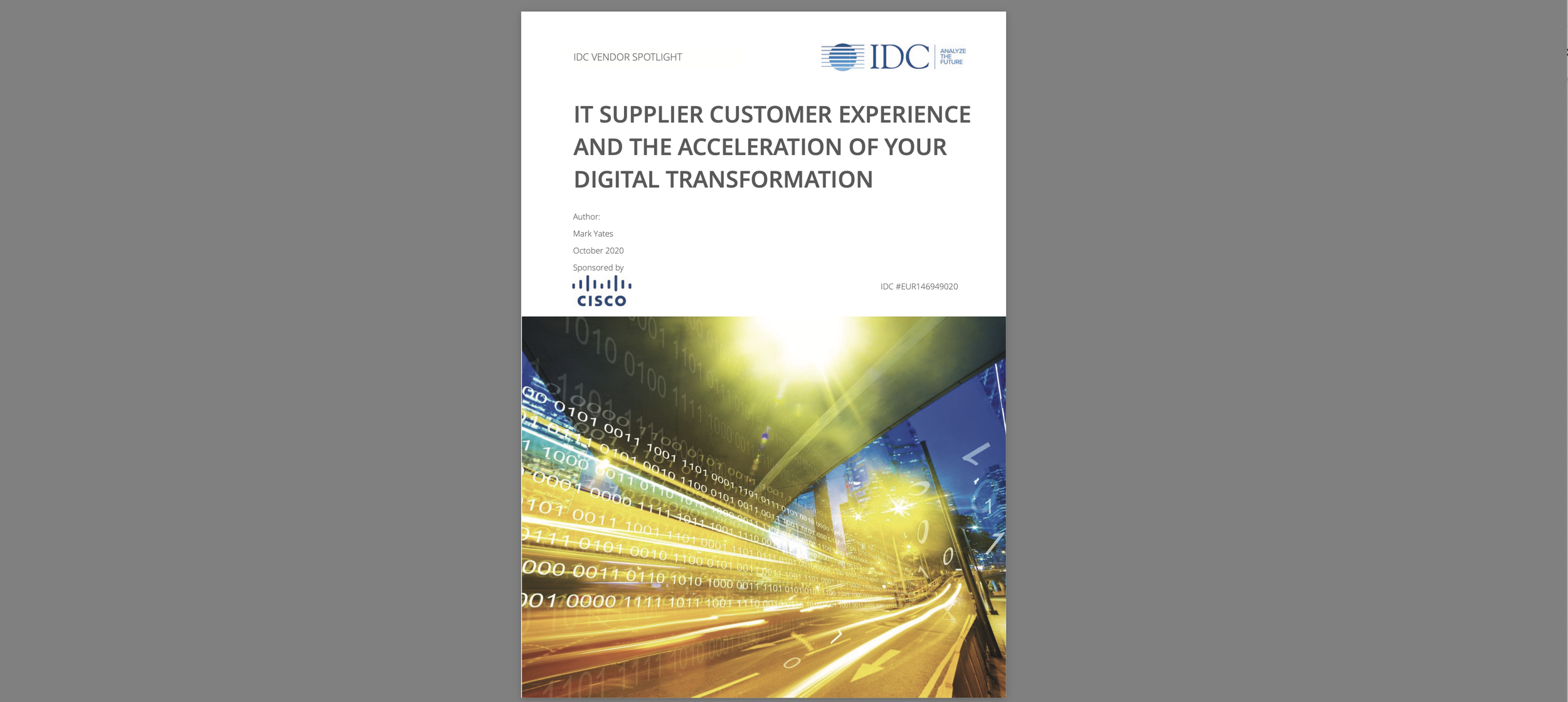 IDC Market Intelligence Report