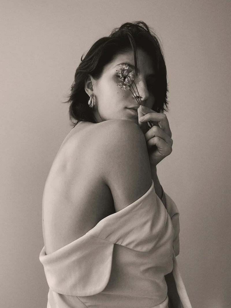 Editorial style portrait reflecting feminine strength and holistic healing philosophy at Antidote Apothecary, Melbourne women’s health clinic.