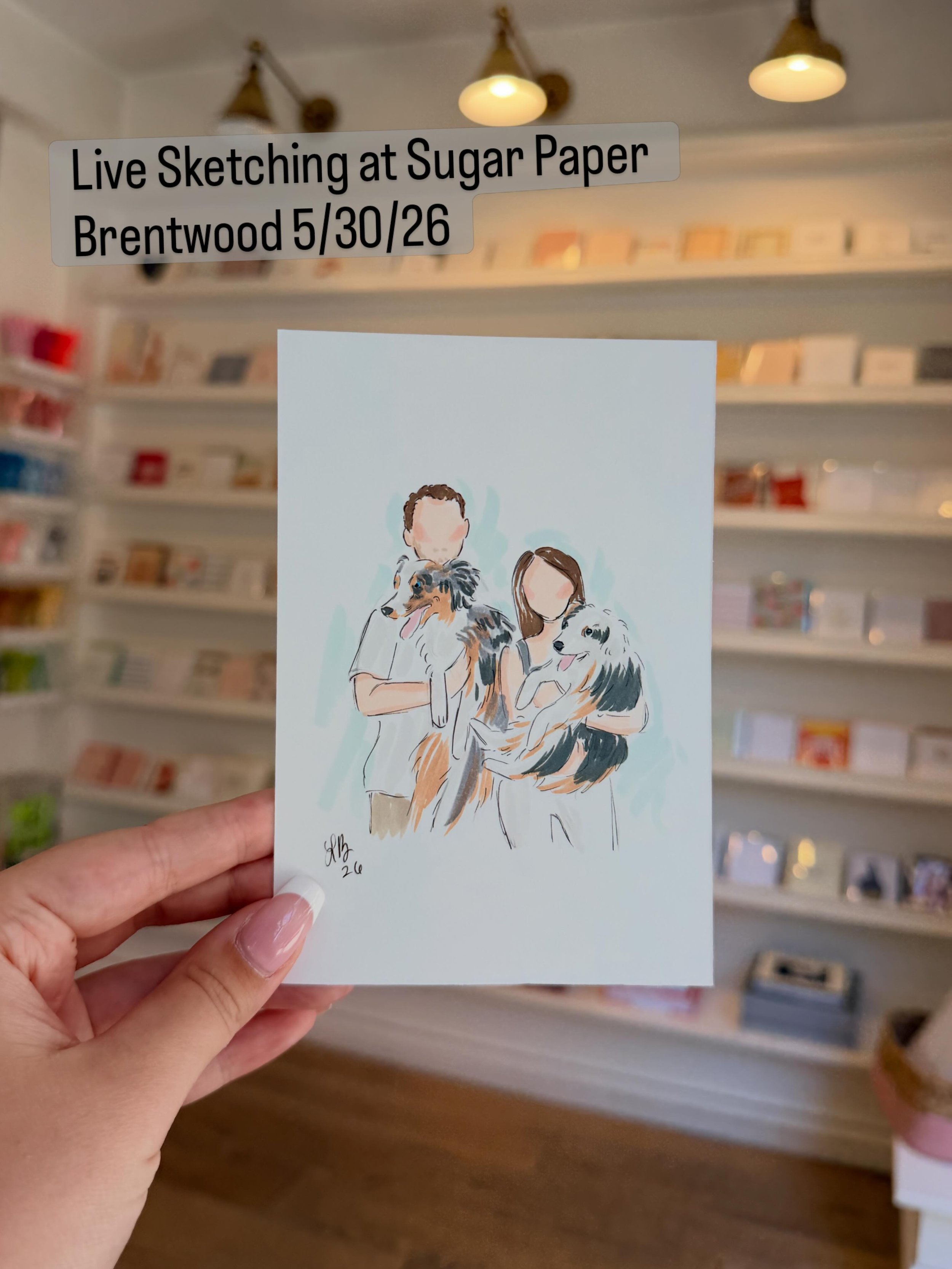 A perfect day of sketches and signature frames with sugarpaper. ✏️💌

From Dads and Grads to kids and pups, it was such a joy creating custom keepsakes together and seeing each sketch find its forever home in a beautiful Sugar Paper frame.

Missed th