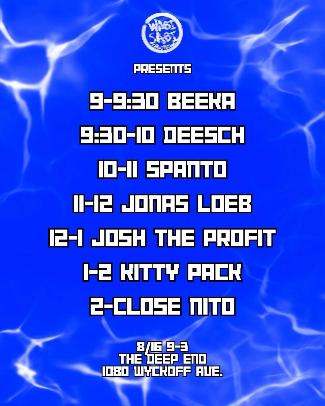 Tonight!!! @nito.wav, @kitty_pack, @joshtheprofit.official, @jonasloeb and @spanto.es are at the @deependnyc!! @beekamusic and @dnbdeesch are kicking off the night for our open decks, make sure to get here early! Look forward to seeing you all ☺️