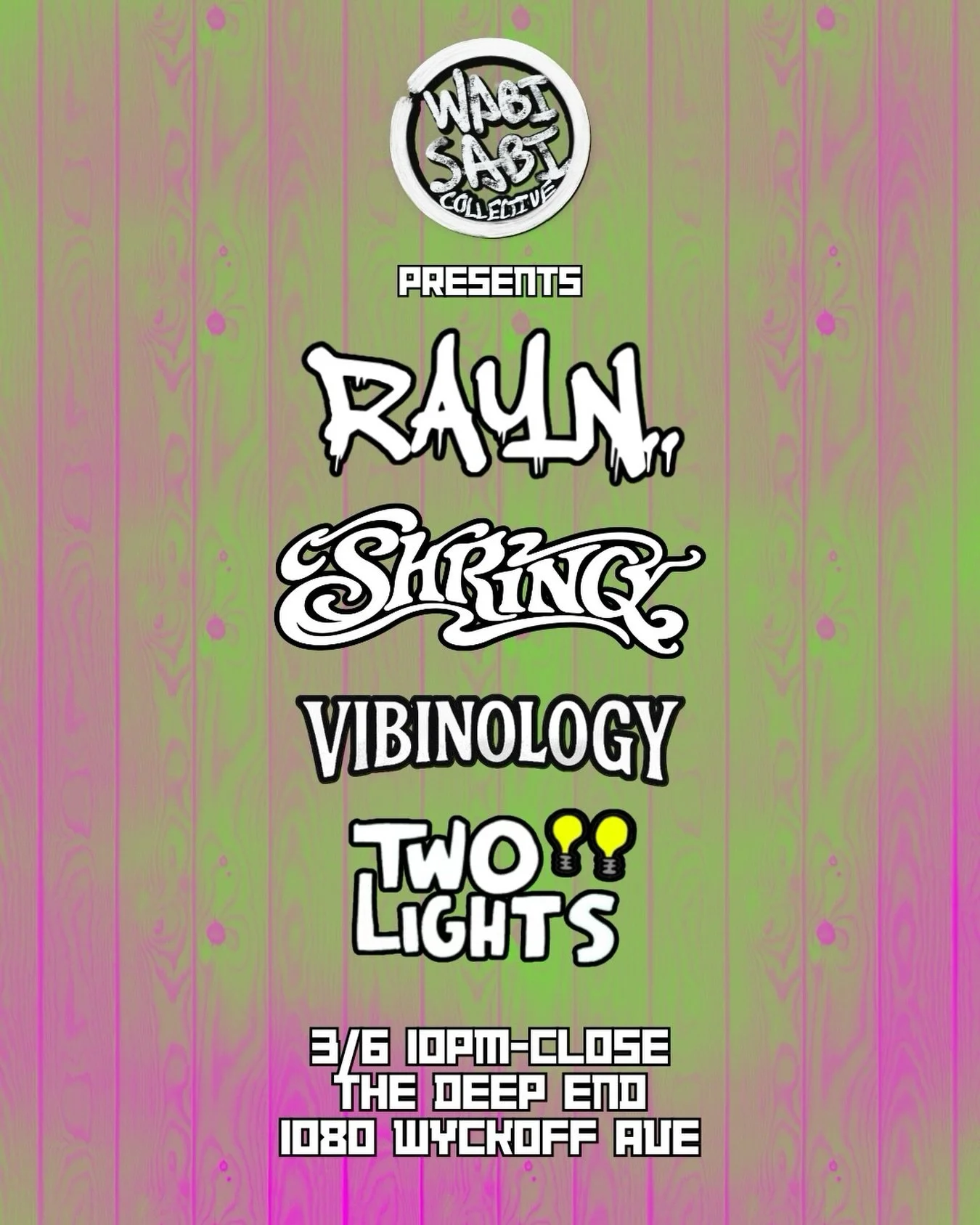 We&rsquo;re back with a big one 😤 This Friday, 3/6, @rayn_bass, @shrinqmusic, @vibinology and @twolightsofficial are coming to the @deependnyc!! Tickets available through the link in our bio. Look forward to seeing you all ☺️