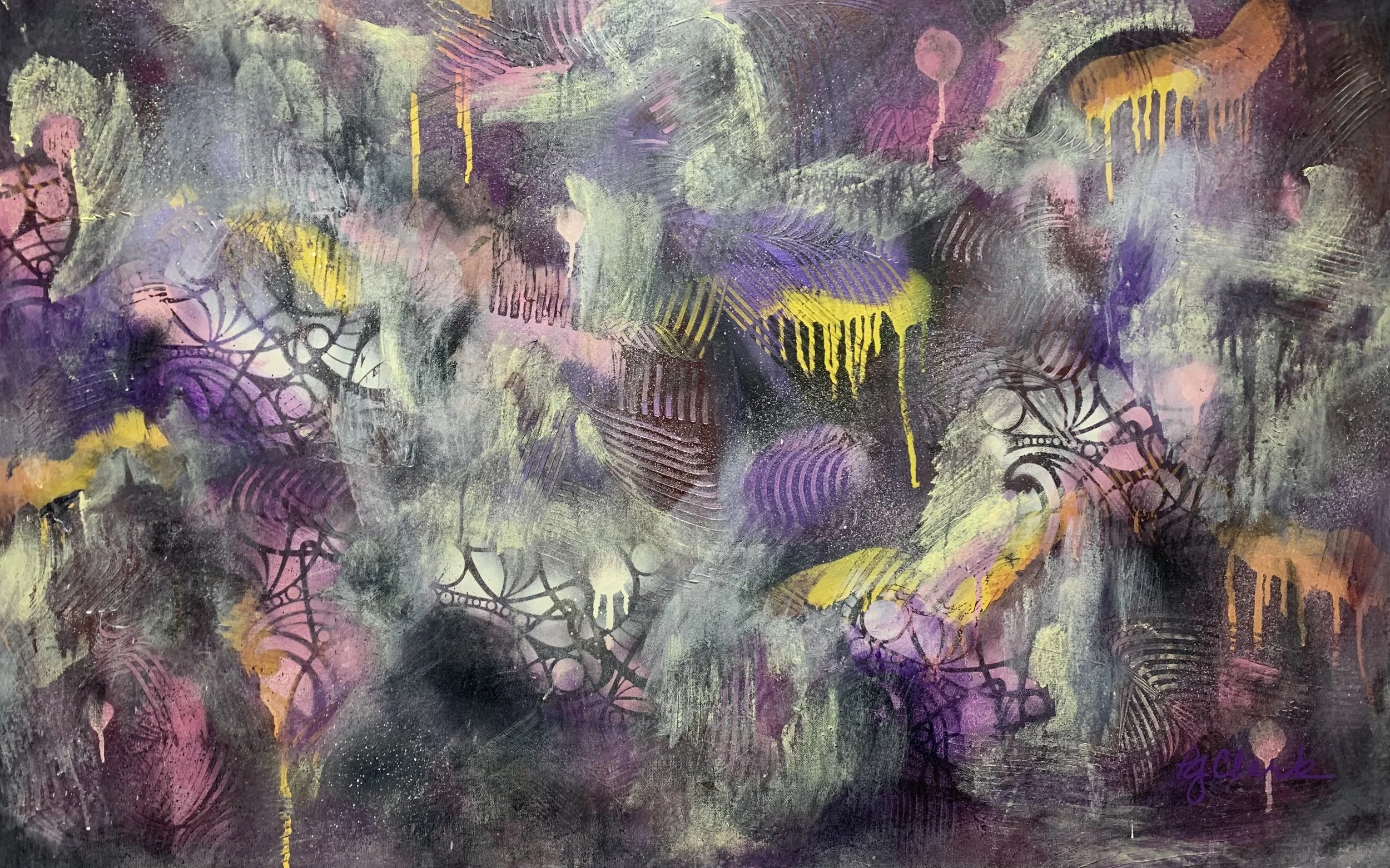 Moonlight and Fireflies 30x48x1.5