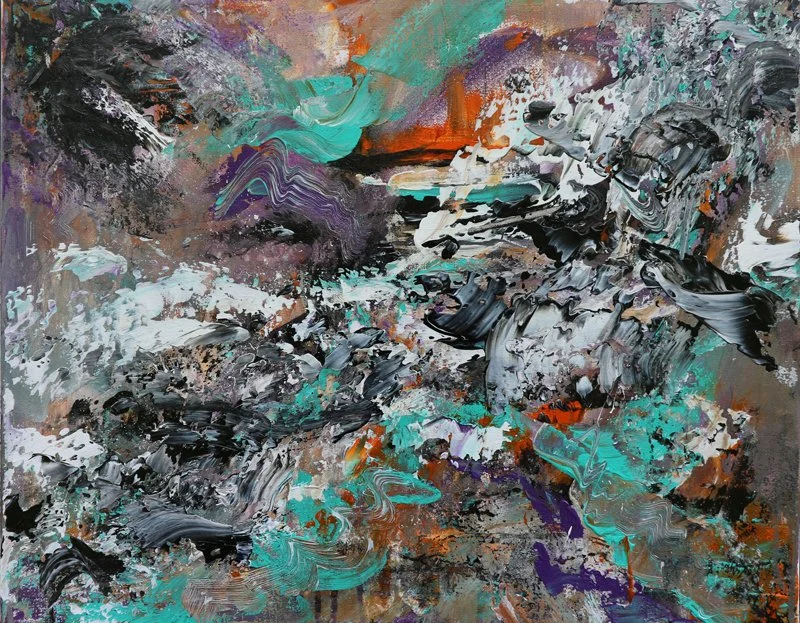 Sunsets and Rivers Abstract Acrylics
