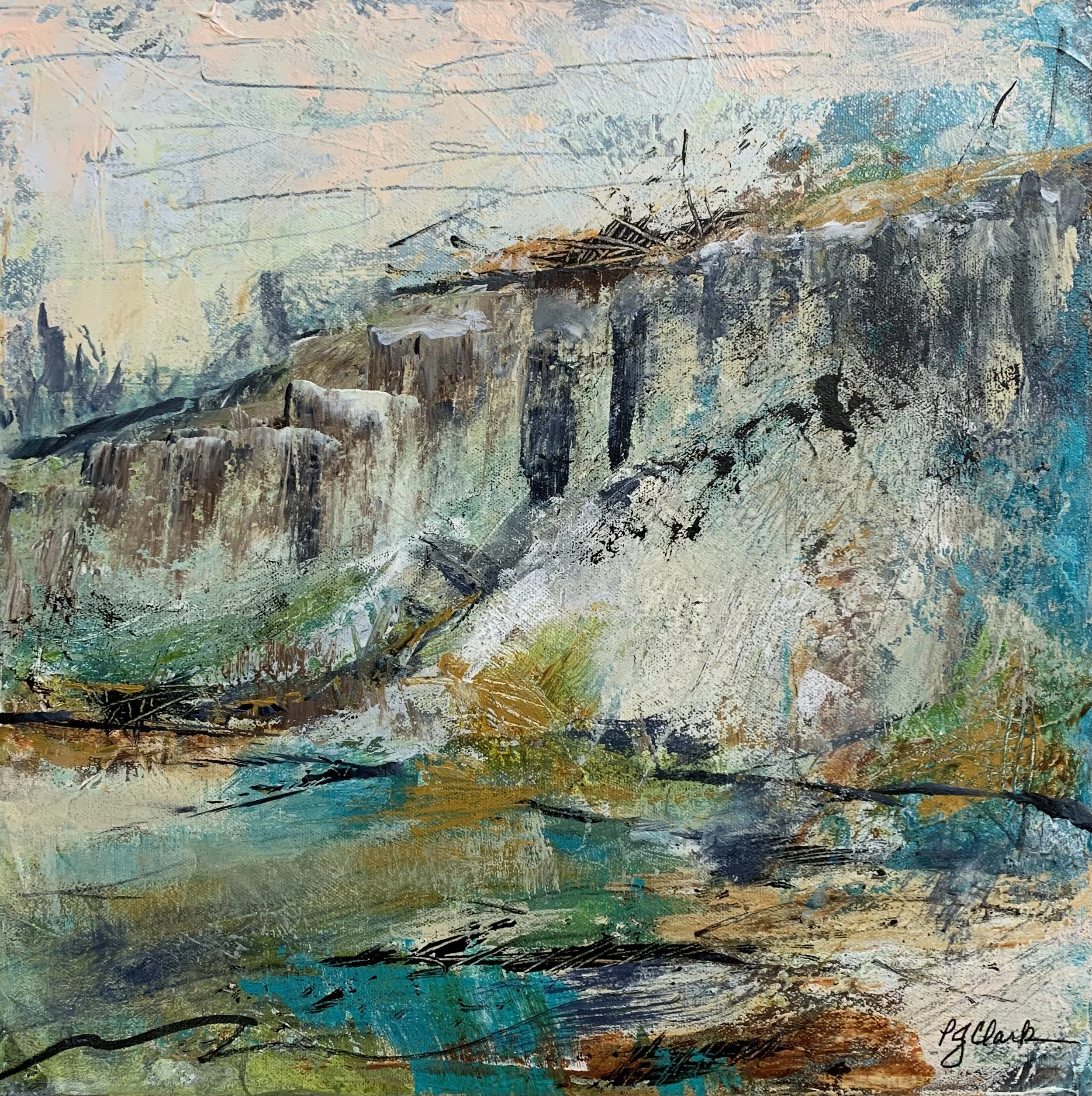 Bank at the Lake 16x16x1.5