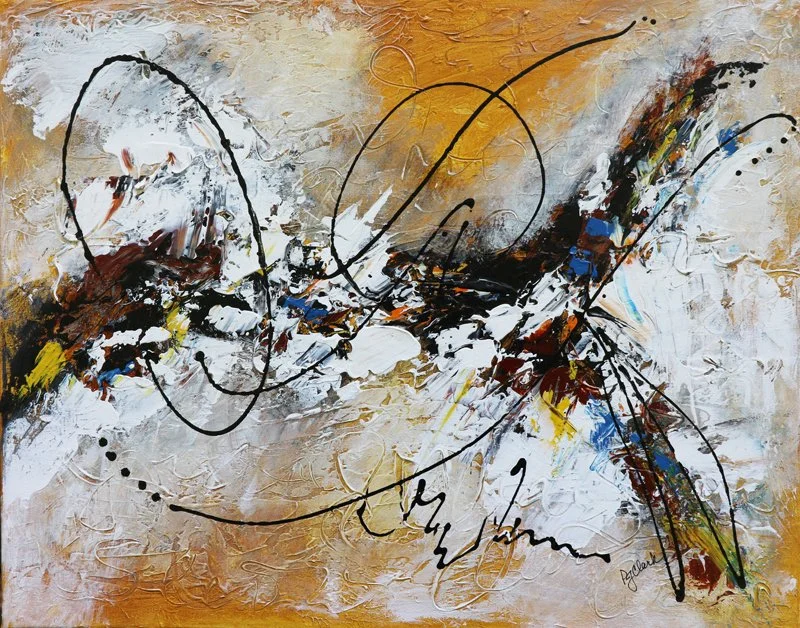 Acrylic Abstract Fork in the Road