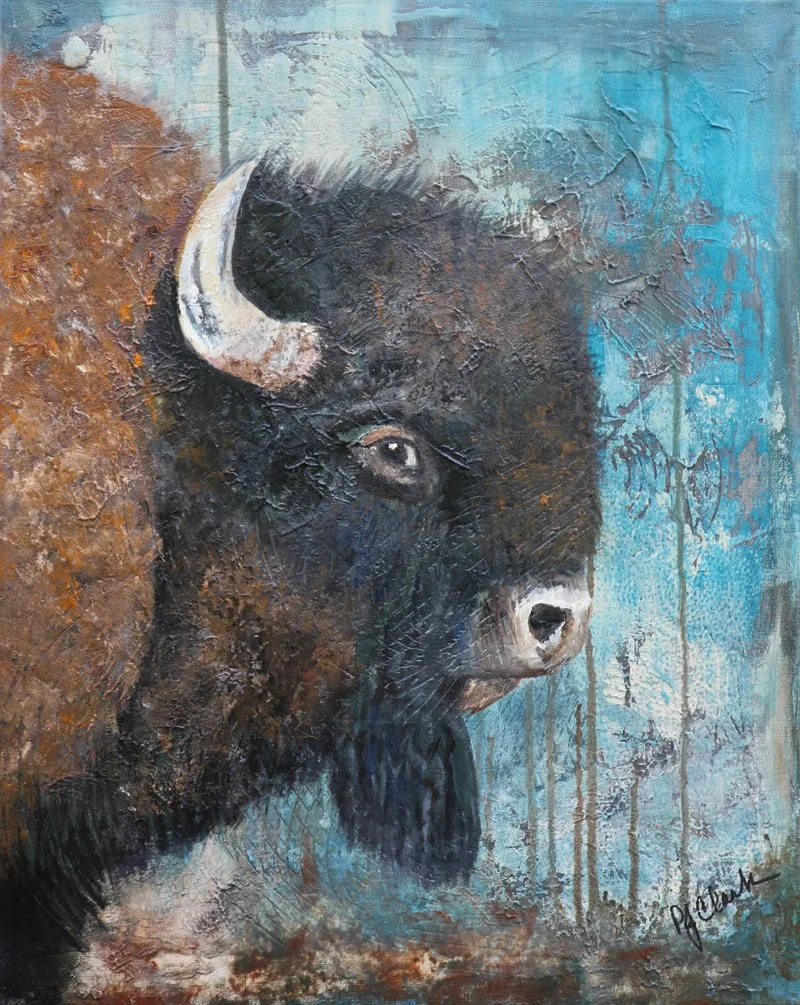Buffalo oils over acrylic textured background.jpg