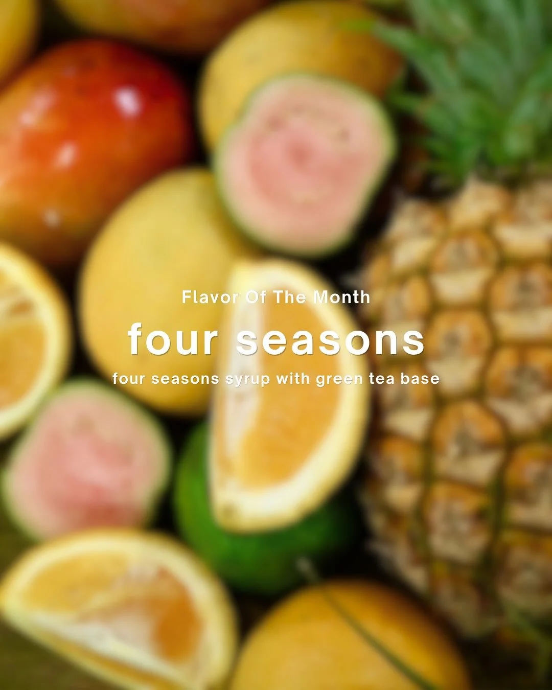 How many of you remember drinking Four Seasons juice as a child? Before we say goodbye to the summer season, we decided to get a little festive this month! 🥭🍍🍊

Did you know how the drink Four Seasons got its name? It contains fruits that represen