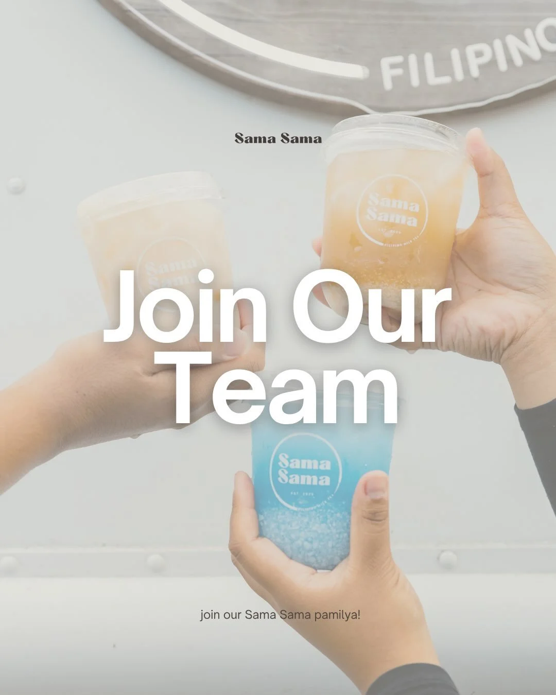 ✨ WE&rsquo;RE HIRING ✨

Sama Sama is looking for new team members to join our growing pamilya.

We&rsquo;re looking for reliable, positive, team-oriented individuals who love hospitality, enjoy working in a fast-paced environment, and want to be part
