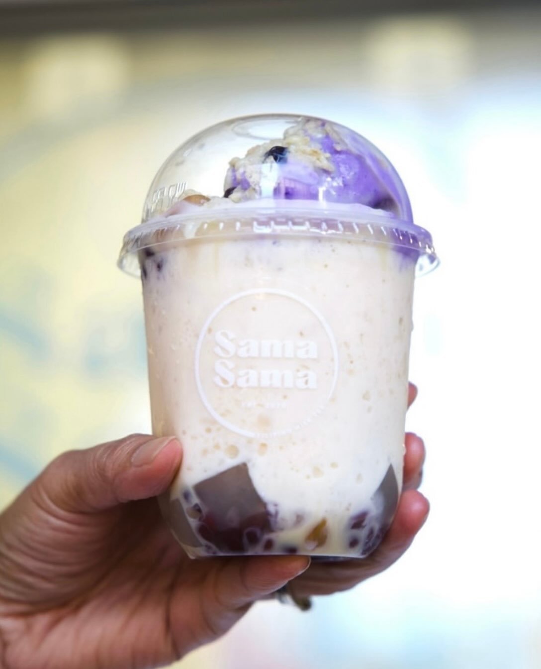 Warm weather calls for halo-halo! ☀️🍧 Come cool down with us, SAMA SAMA barkada, we&rsquo;ve got your cravings covered. 🥰

Visit us at our mobile cafe this Friday to get your favorite Filipino inspired boba, coffee, matcha and dessert at our pop-up