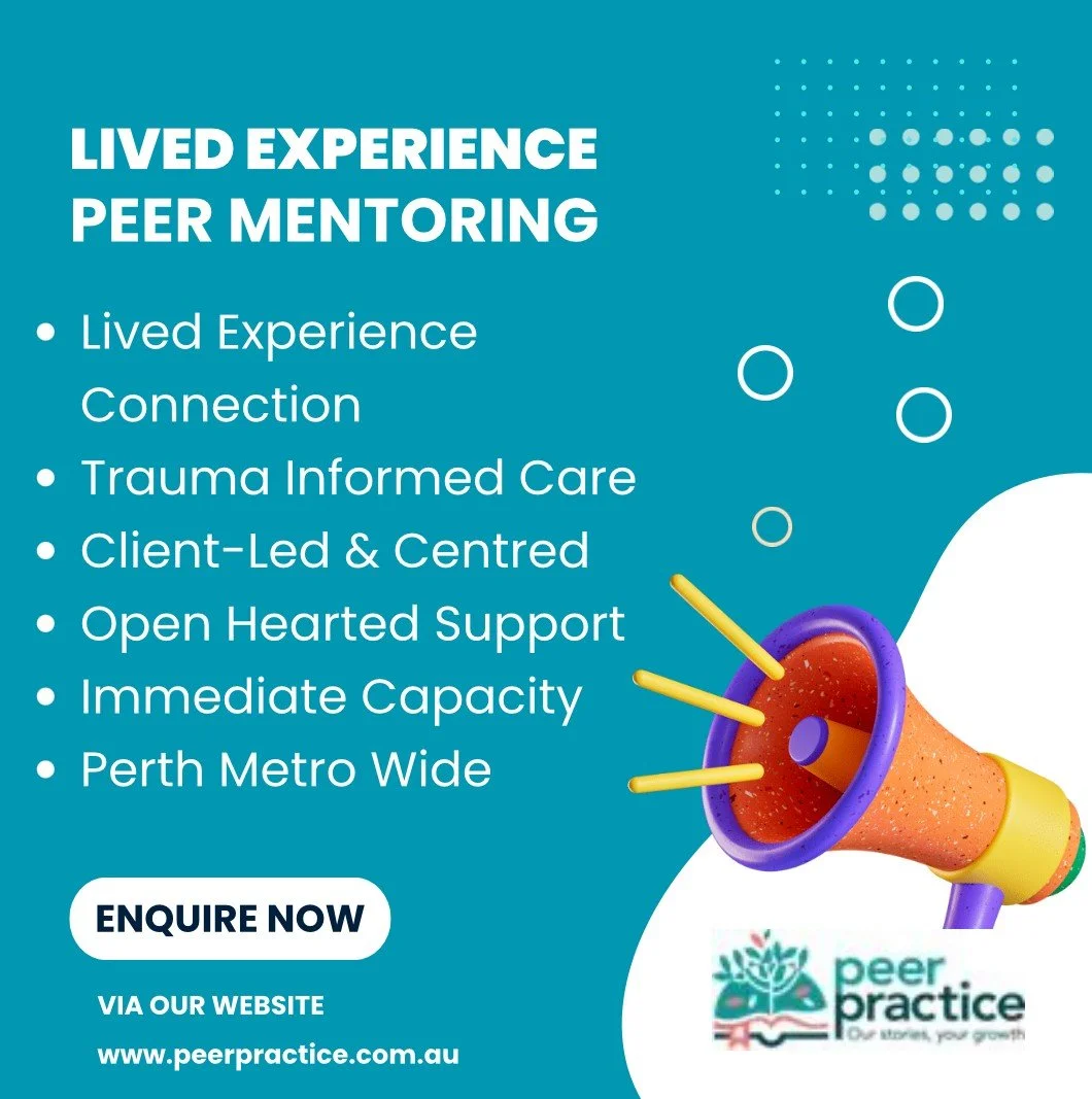 Support with Heart! 😍 

We are now accepting Peer Support referrals throughout the Perth Metro area. 

A special shoutout to Mandurah! Our team member Meegan is eager to meet new faces and share her love for nature and op shop finds.

Looking for au