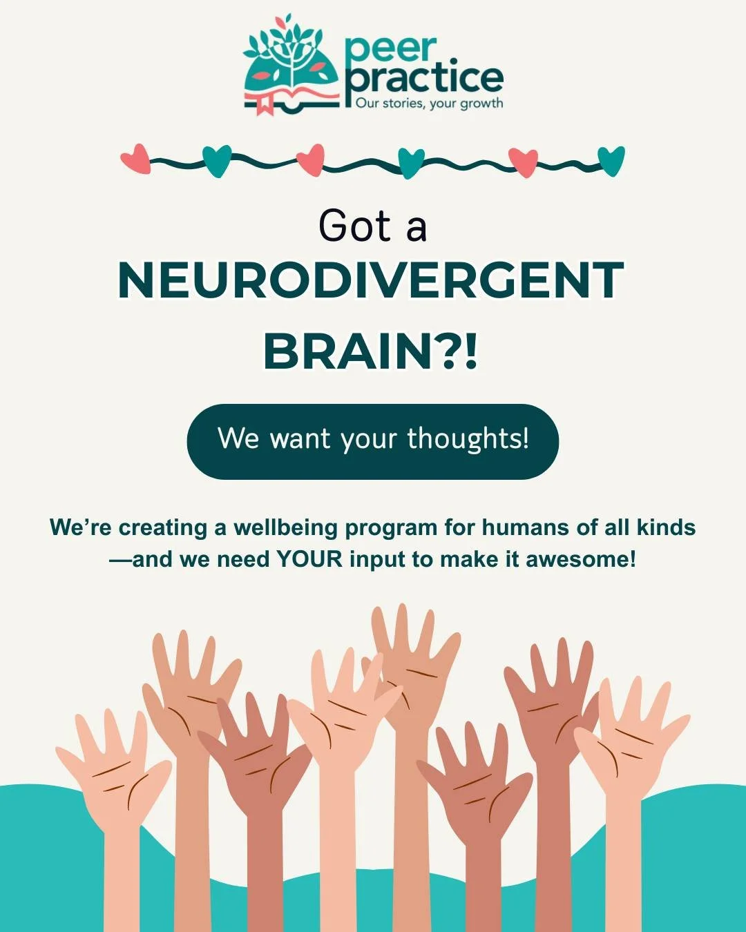 🌟 Got a Neurodivergent Brain? We Want Your Thoughts! 🌟

We&rsquo;re creating mental health &amp; wellbeing program for neurodivergent humans of all kinds&mdash;and we need YOUR input to make it awesome!

If you have a diagnosis (or self-diagnosis) 