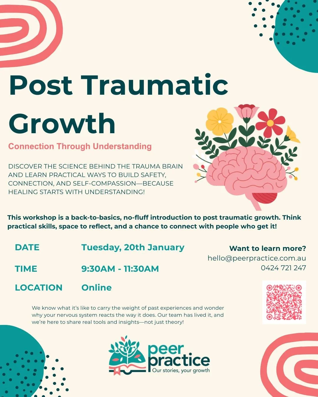 ✨ Start 2026 with tools for calm and growth! ✨

We&rsquo;ve got TWO amazing workshops coming your way:

🌱 Post Traumatic Growth: Connecting Through Understanding
📅 Jan 20 | 🖥 Online
Explore how trauma shapes our nervous system, emotions, and conne