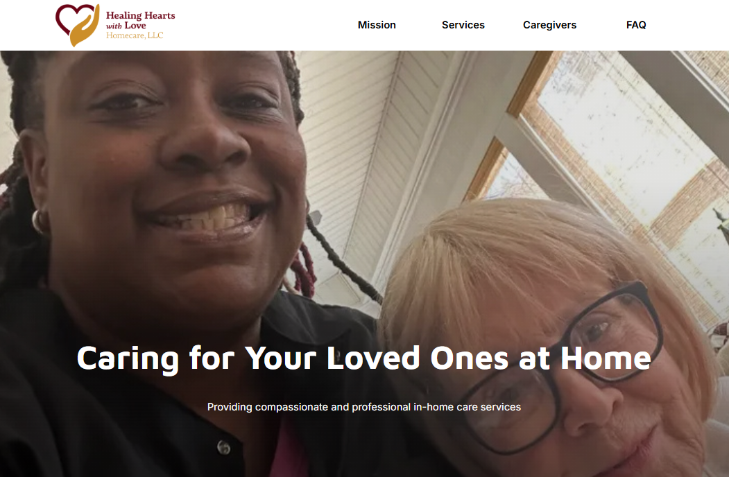 Healing Hearts with Love Homecare Website