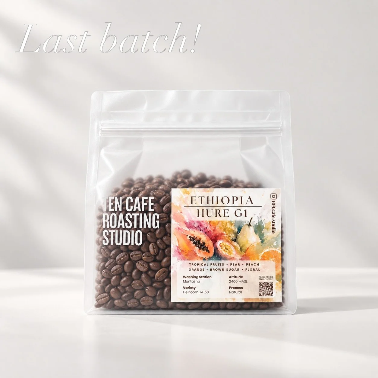 We never actually mentioned on our menu that our Ethiopia Hure G1 Muntasha earned 2nd Place in the Natural Processing at the 2025&ndash;2026 Ethiopia Taste of Harvest competition. Since its release, it has quietly become one of our top best selling c