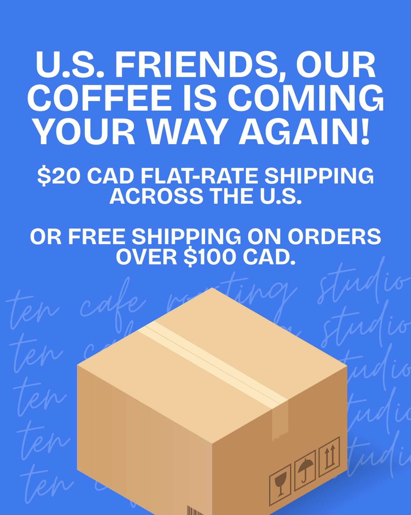 U.S. friends, our coffee is coming your way again! 🇺🇸☕️📦

We&rsquo;re happy to bring back shipping across the U.S. with $20 CAD flat rate shipping, or FREE shipping on orders over $100 CAD.

We can&rsquo;t wait to share our latest coffees with you