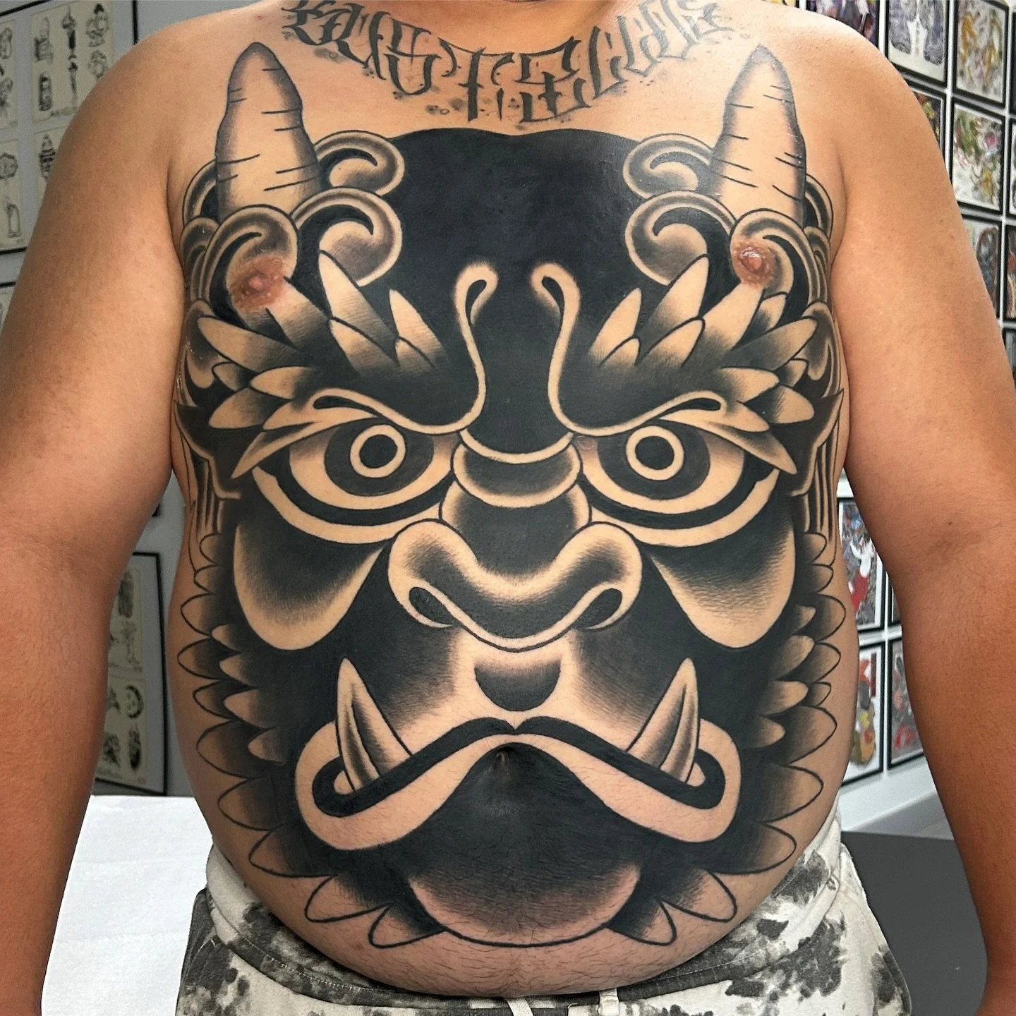 I have a LOT of new followers so I&rsquo;m going to be reposting some of my favorite work for the next week. This first post is a special one. This Oni is on one of the funniest, toughest, and coolest dudes I know. Mi hermano, uno de mis amigos mejor