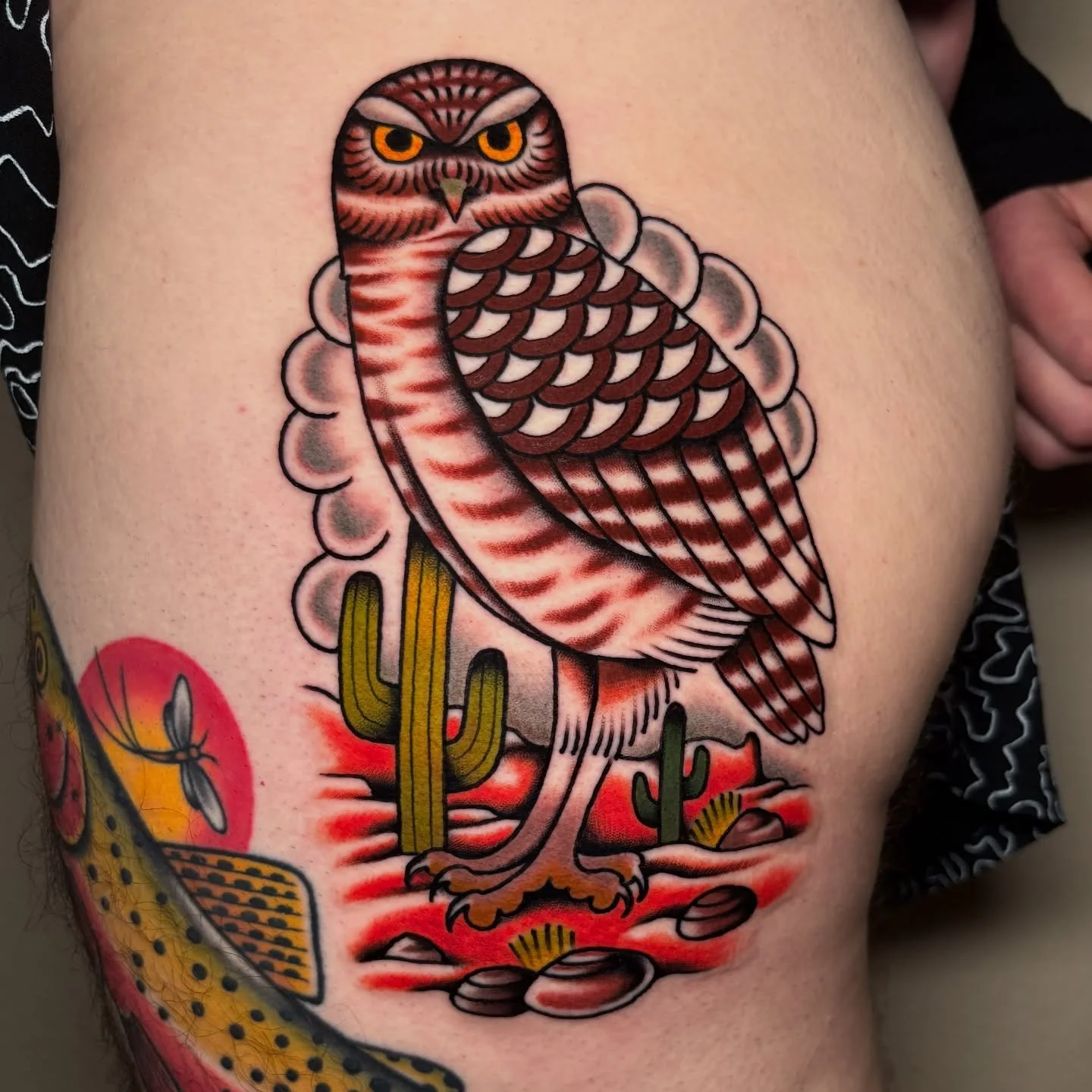 A Western Burrowing Owl for my client Jed who has quite the sick collection of tattoos!! Thanks again man 🤝 @blacksagestudio