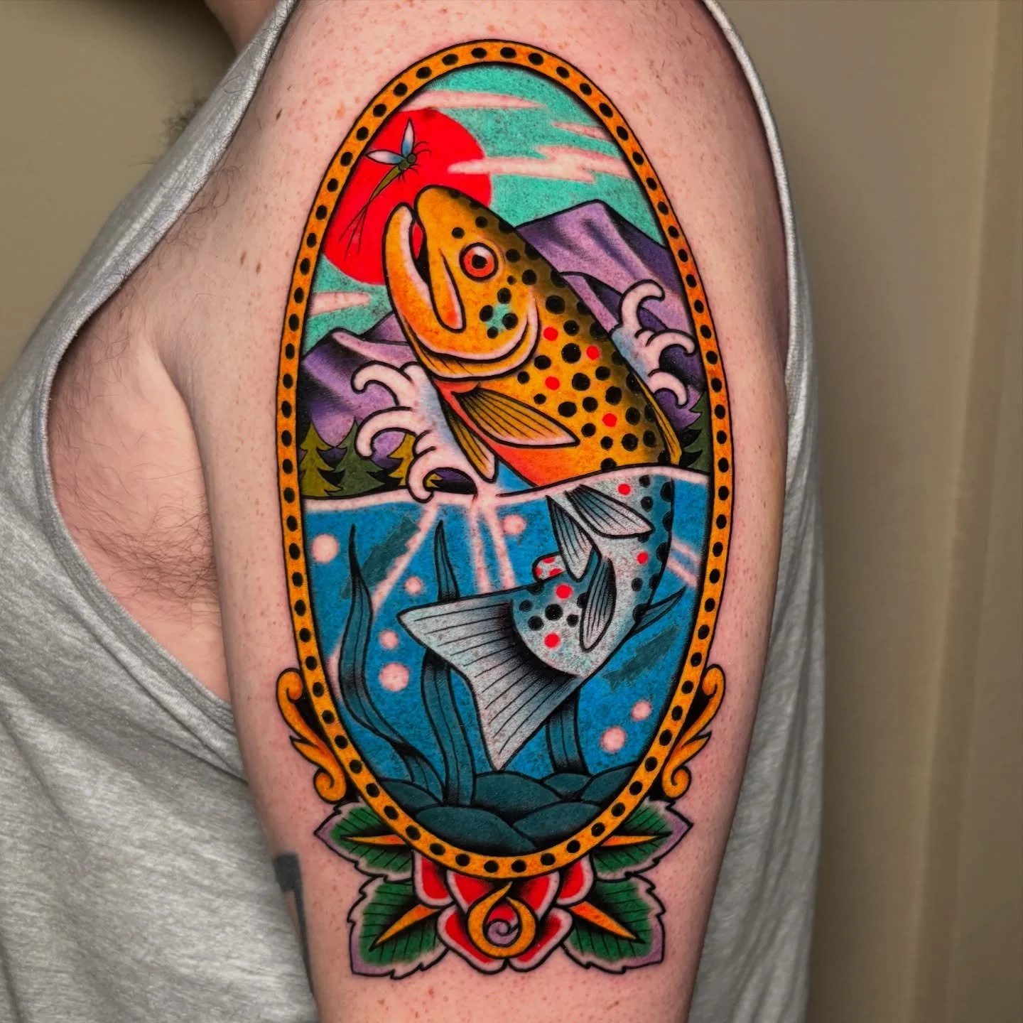 Trout scenes are my specialty 👨&zwj;🍳 thanks to my client Nick for sitting with me all day and giving me full creative freedom! @blacksagestudio