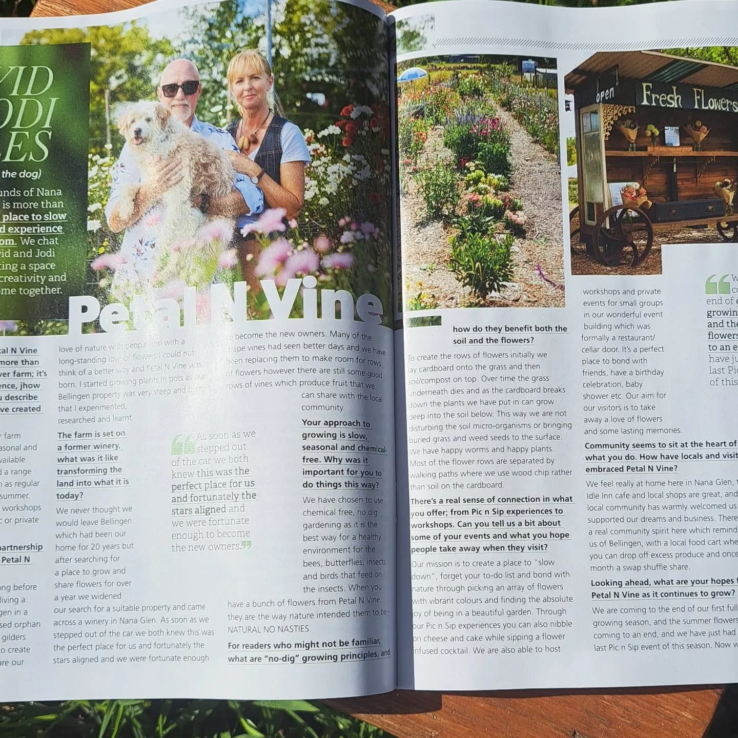 Thank you to the Coffs Coast focus magazine (May edition) for this sweet article about our little flower farm. 
#fortheloveofflowers #petalnvineflowers #coffscoastfocusmagazine