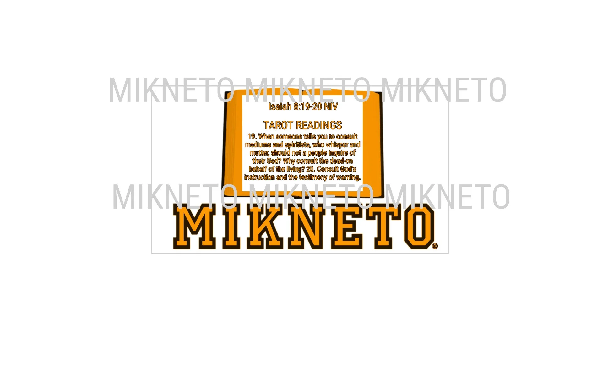 Donation: Isaiah 8: 19-20 NIV