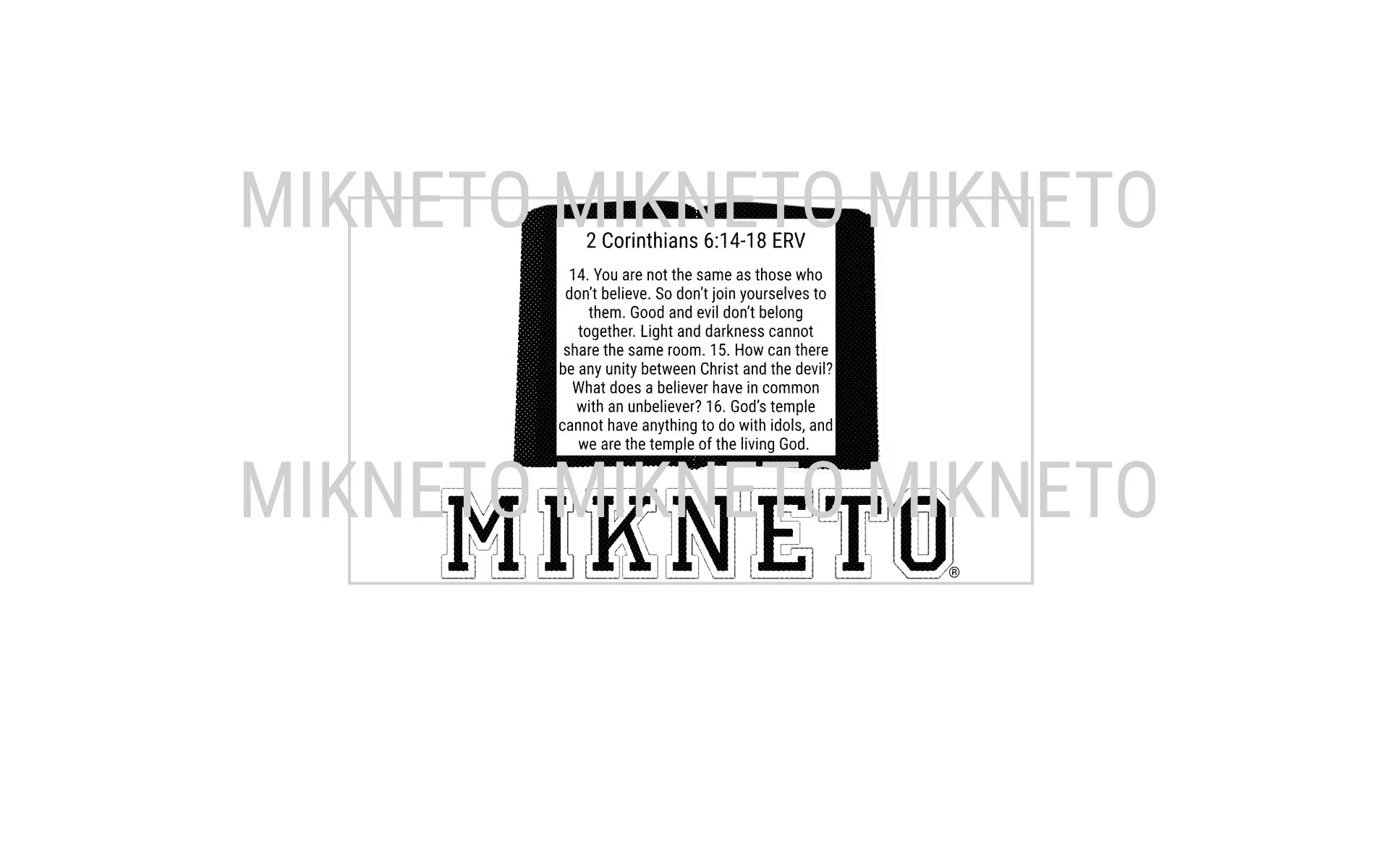 Donation: 2 Corinthians 6:14-18 ERV
