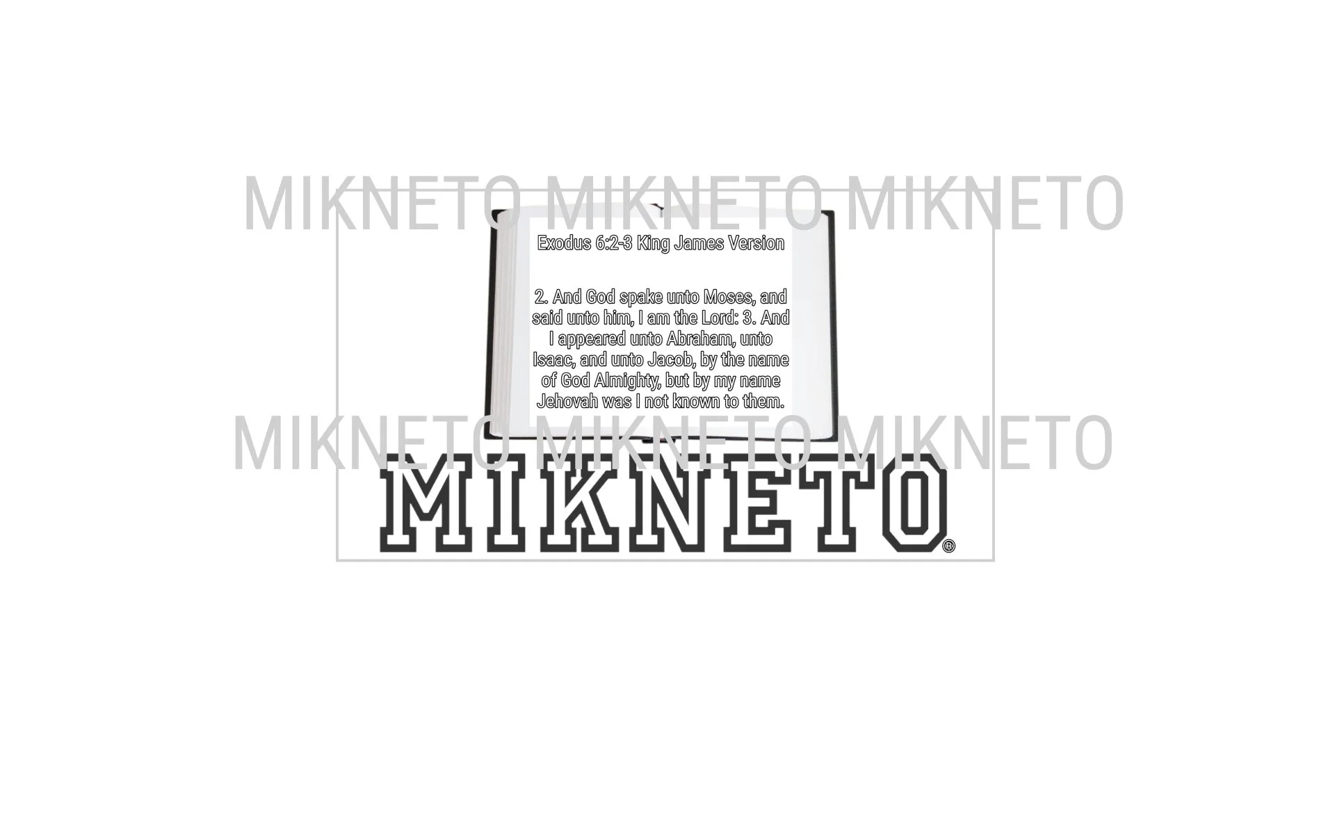 Donation: Exodus 6:2-3 KJV