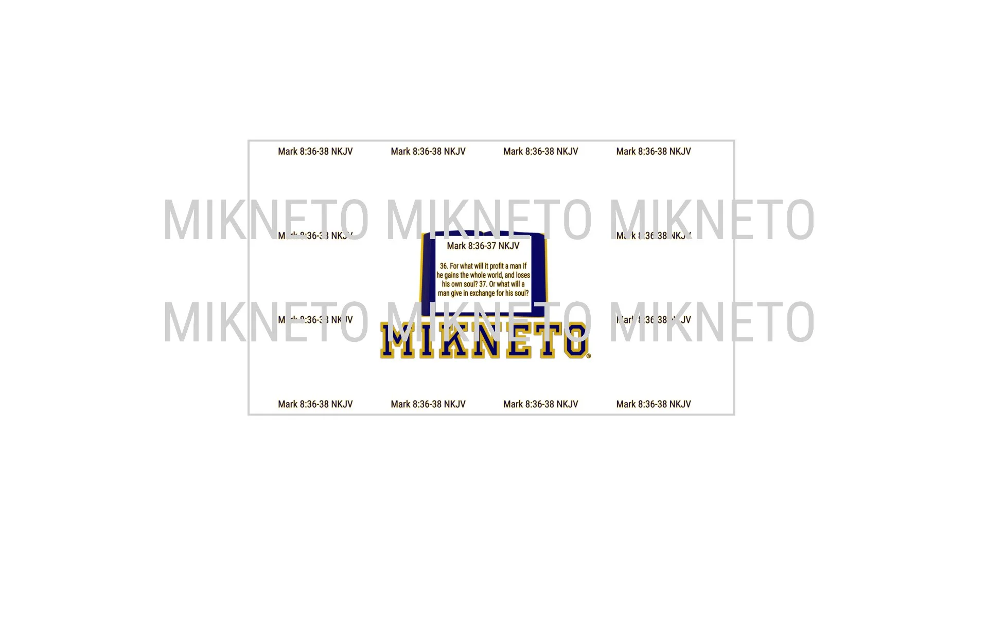Donation: Mark 8:36-37 NKJV