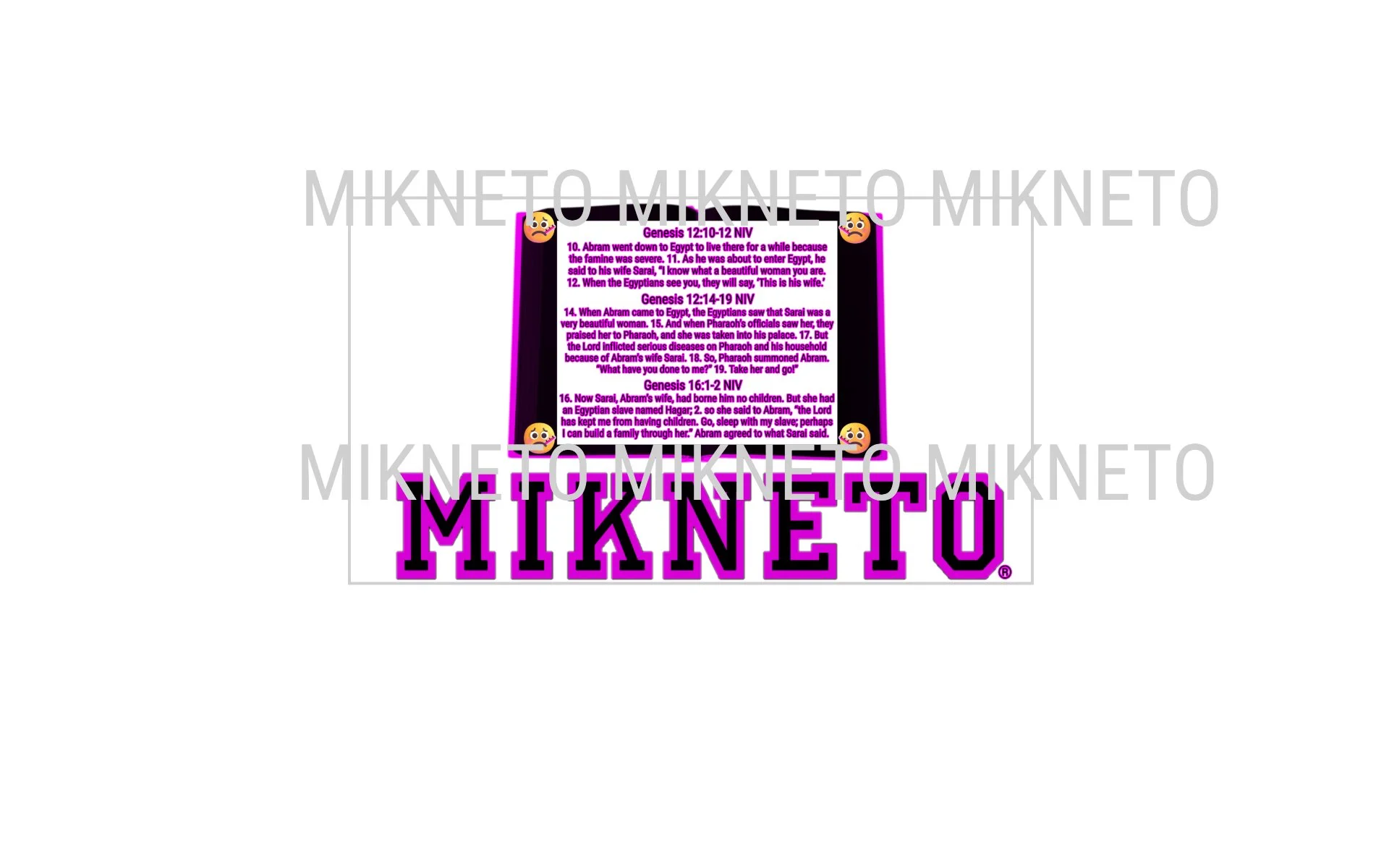 Genesis 12:10-12 NIV - Genesis 12:14-19 NIV - Genesis 16:1-2 NIV