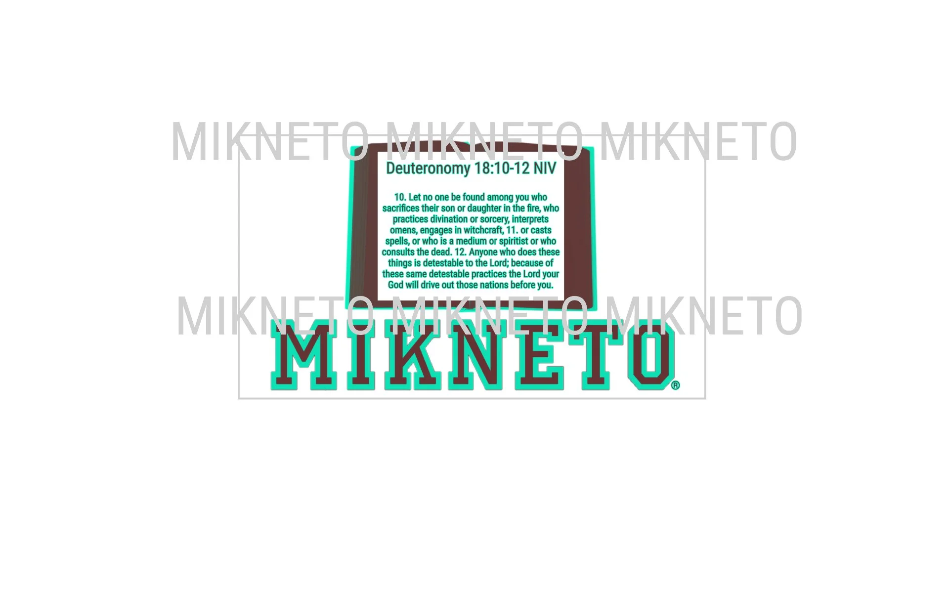 Deuteronomy 18:10-12 NIV