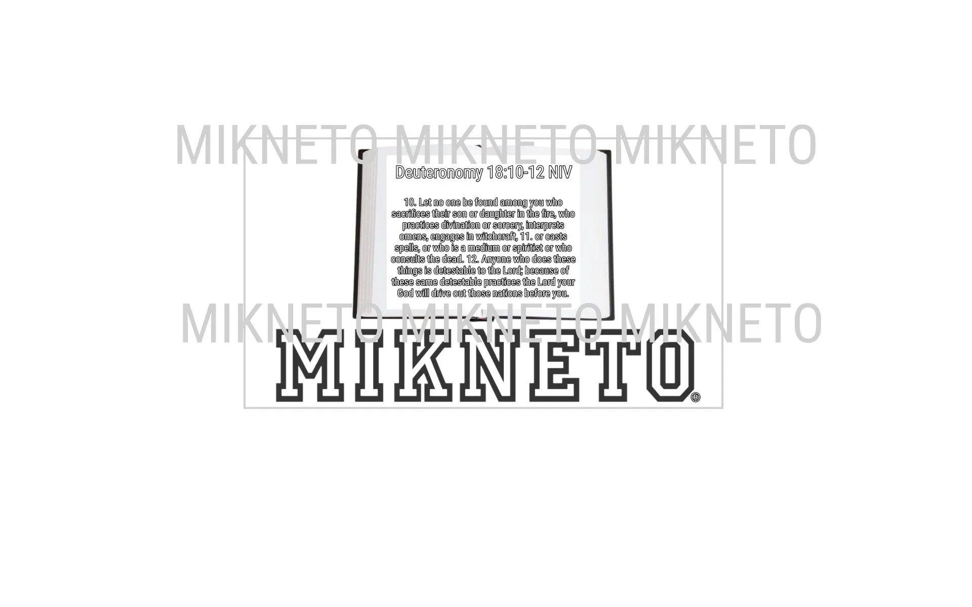Donation: Deuteronomy 18:10-12 NIV