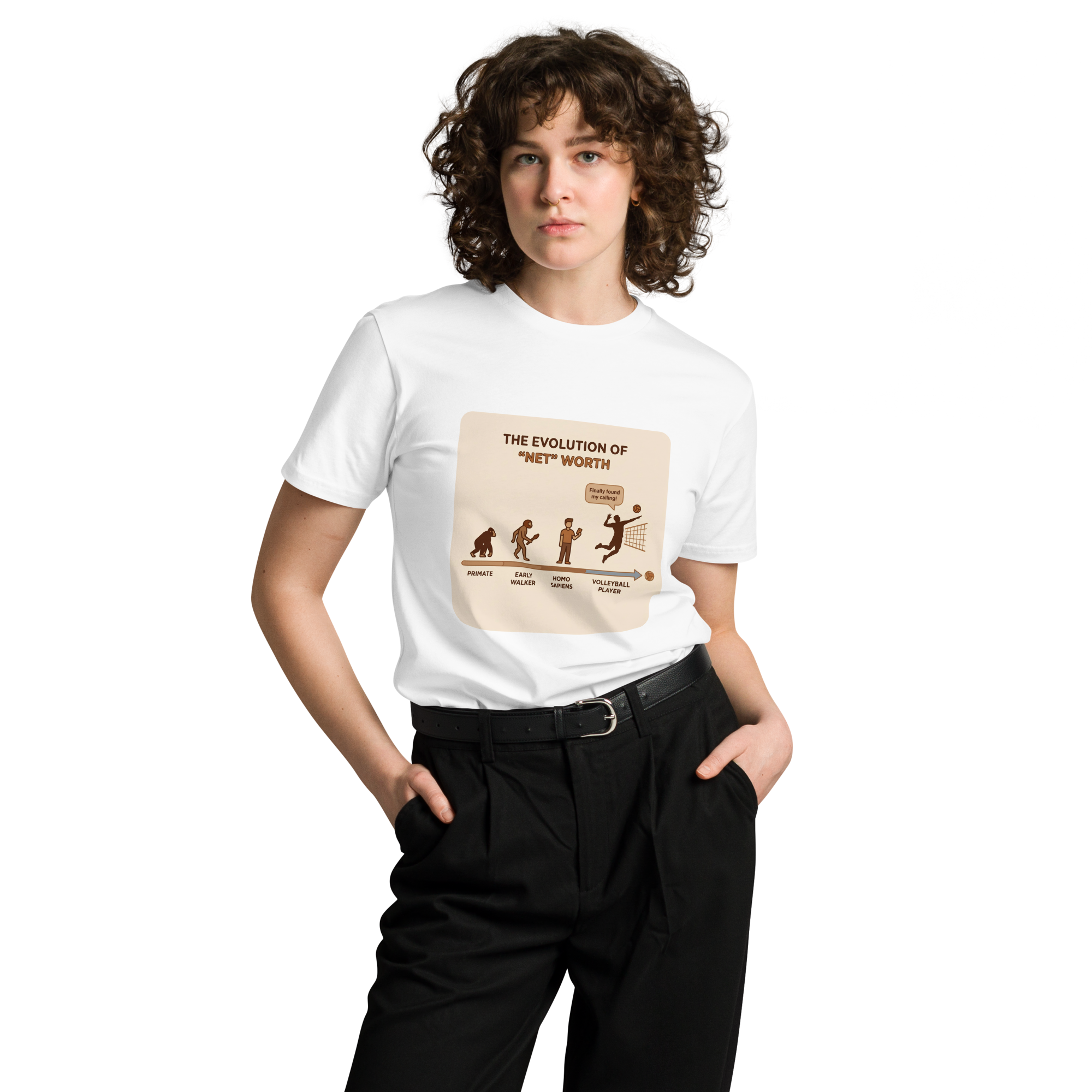 Unisex premium t-shirt - Net worth🏐😎  !