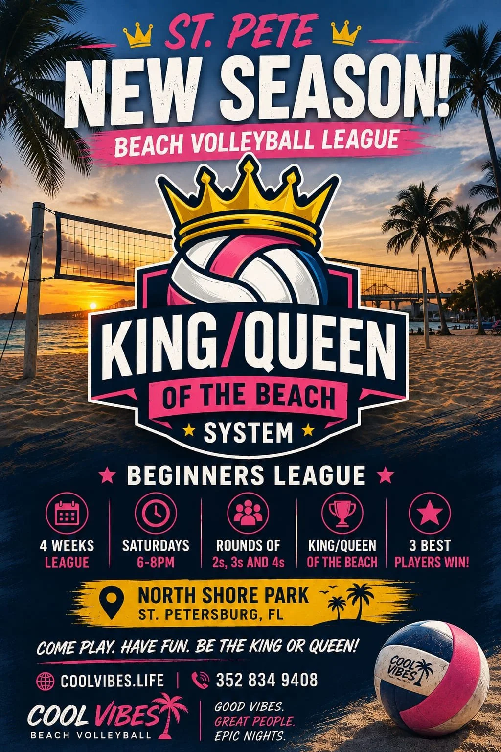 Beginner Beach Volleyball League @ St. Pete – Saturdays