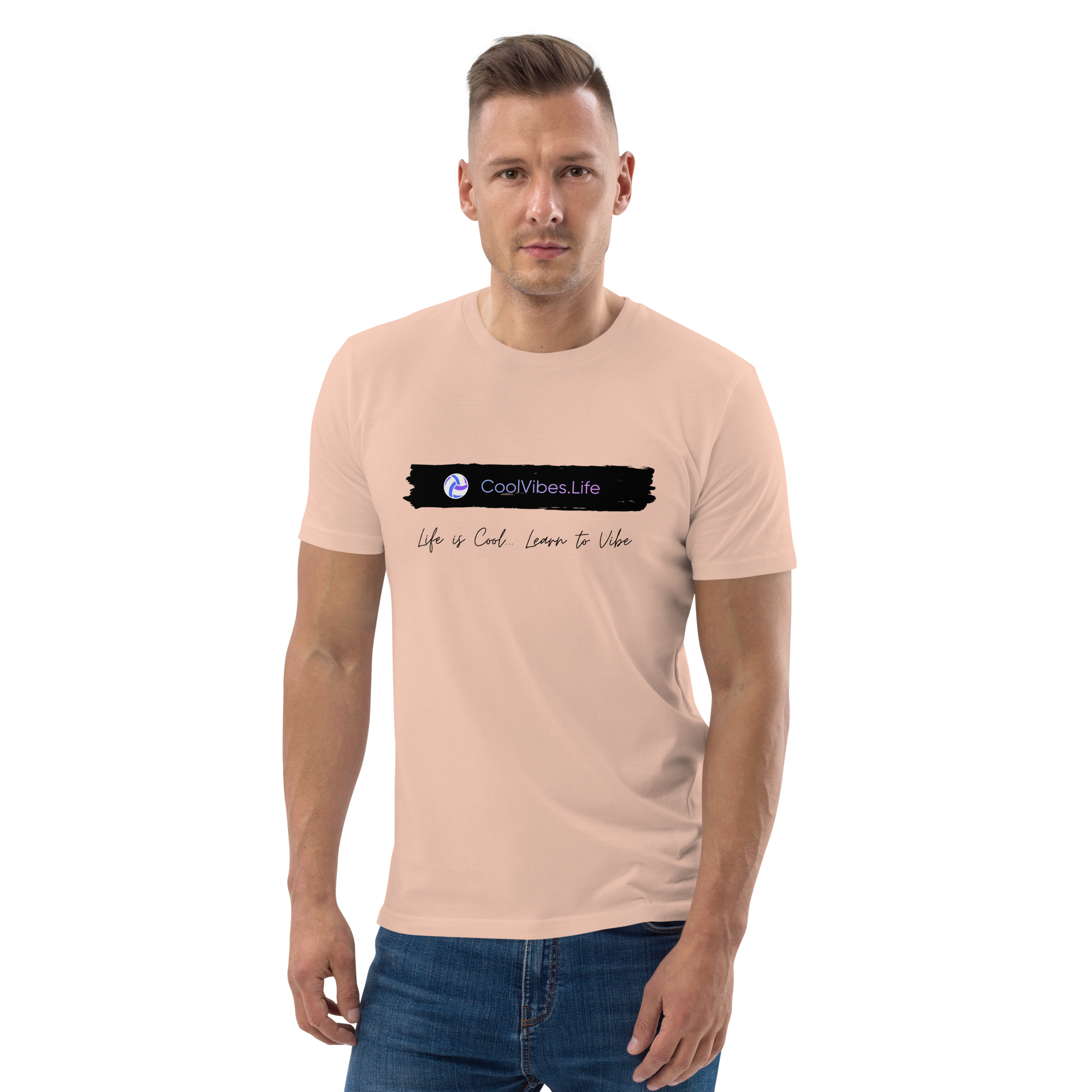 unisex-organic-cotton-t-shirt-fraiche-peche-front-69a27f882fc92.png