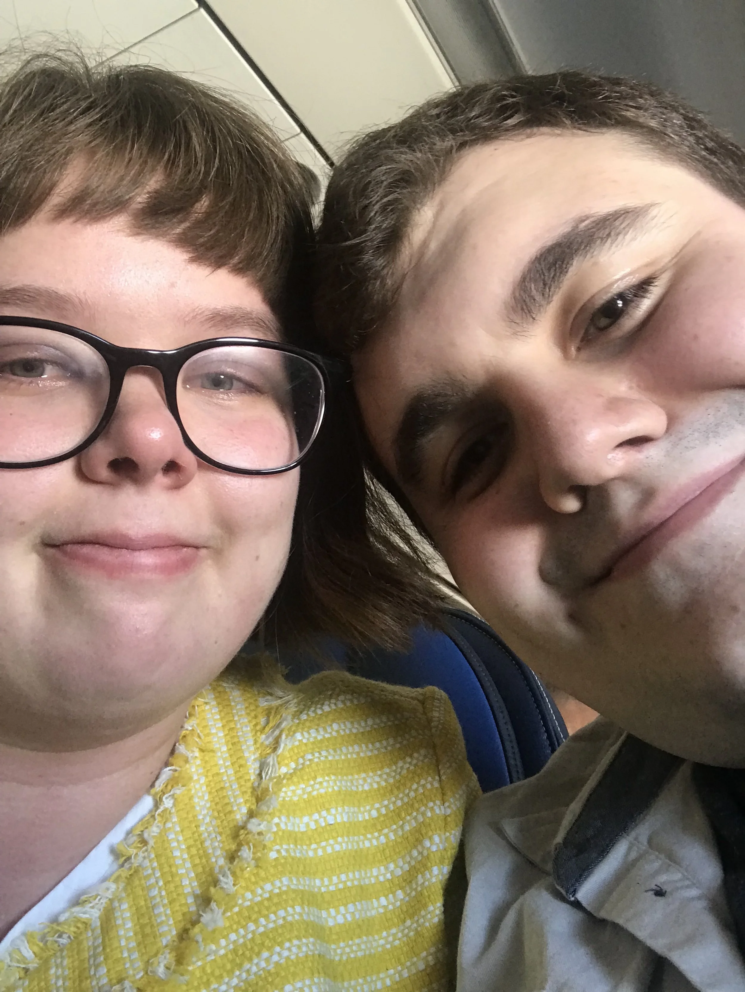 Photo of me after the flight where I was crying