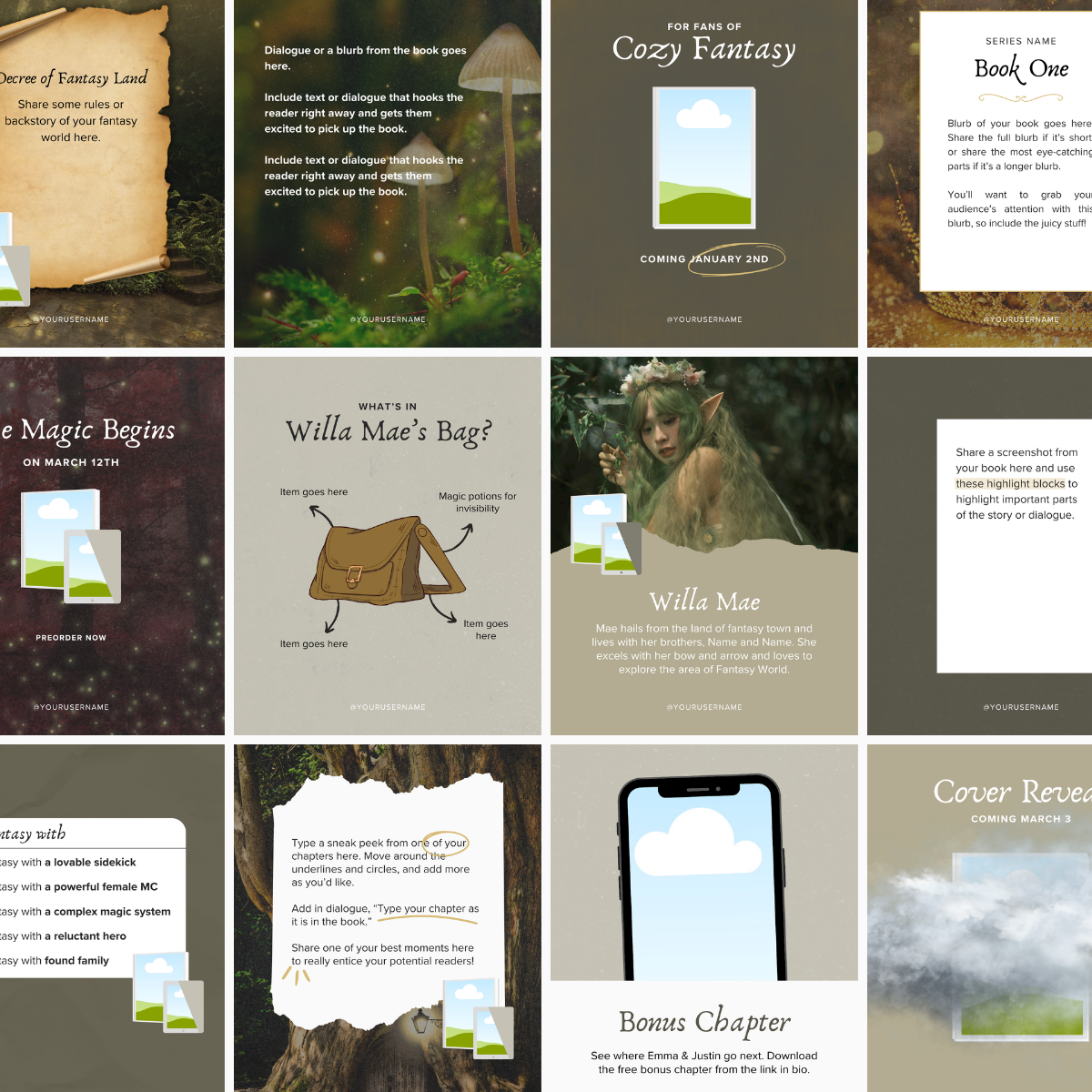 Fantasy Book Social Media Templates.png