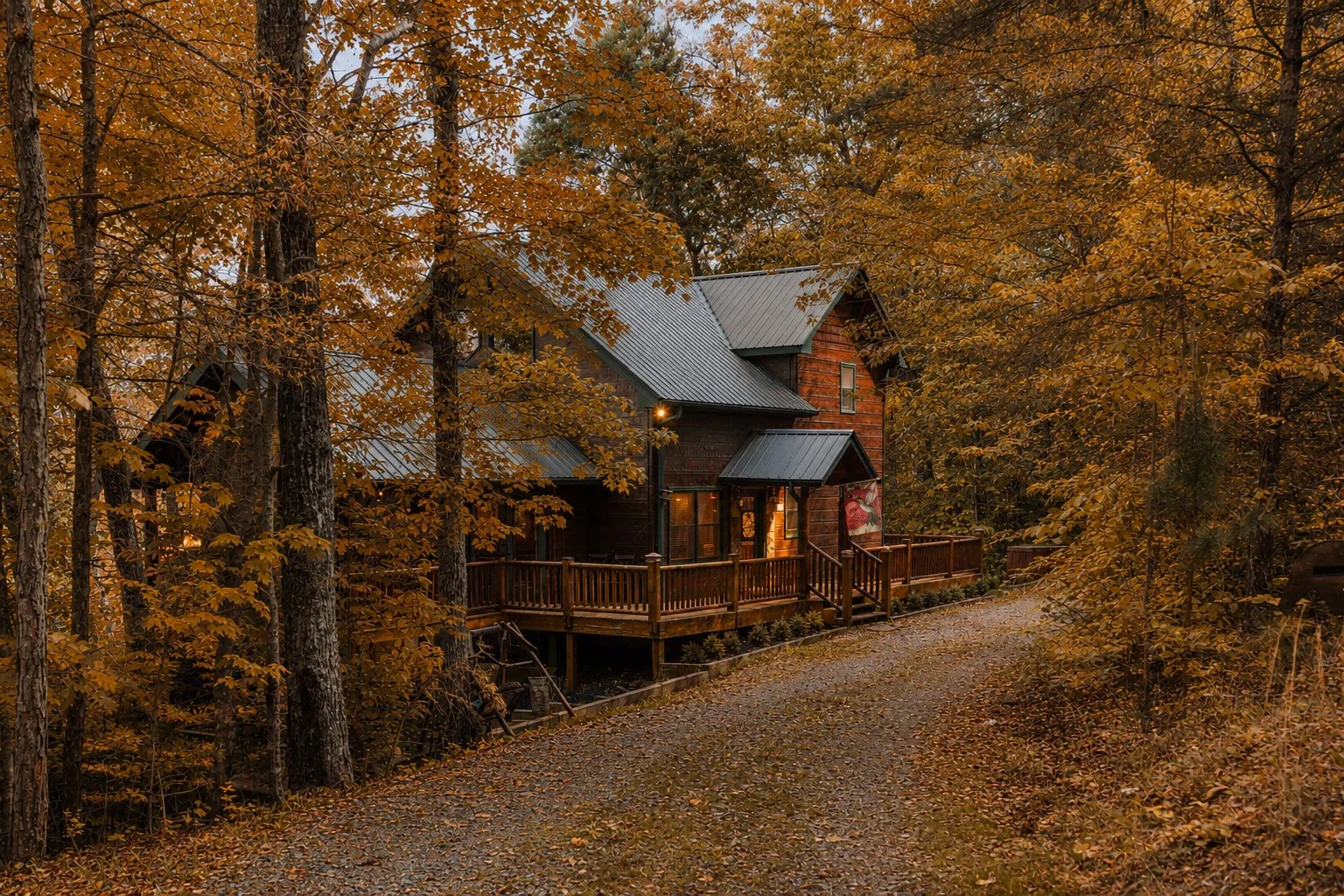 Vacation property surrounded by natural landscape