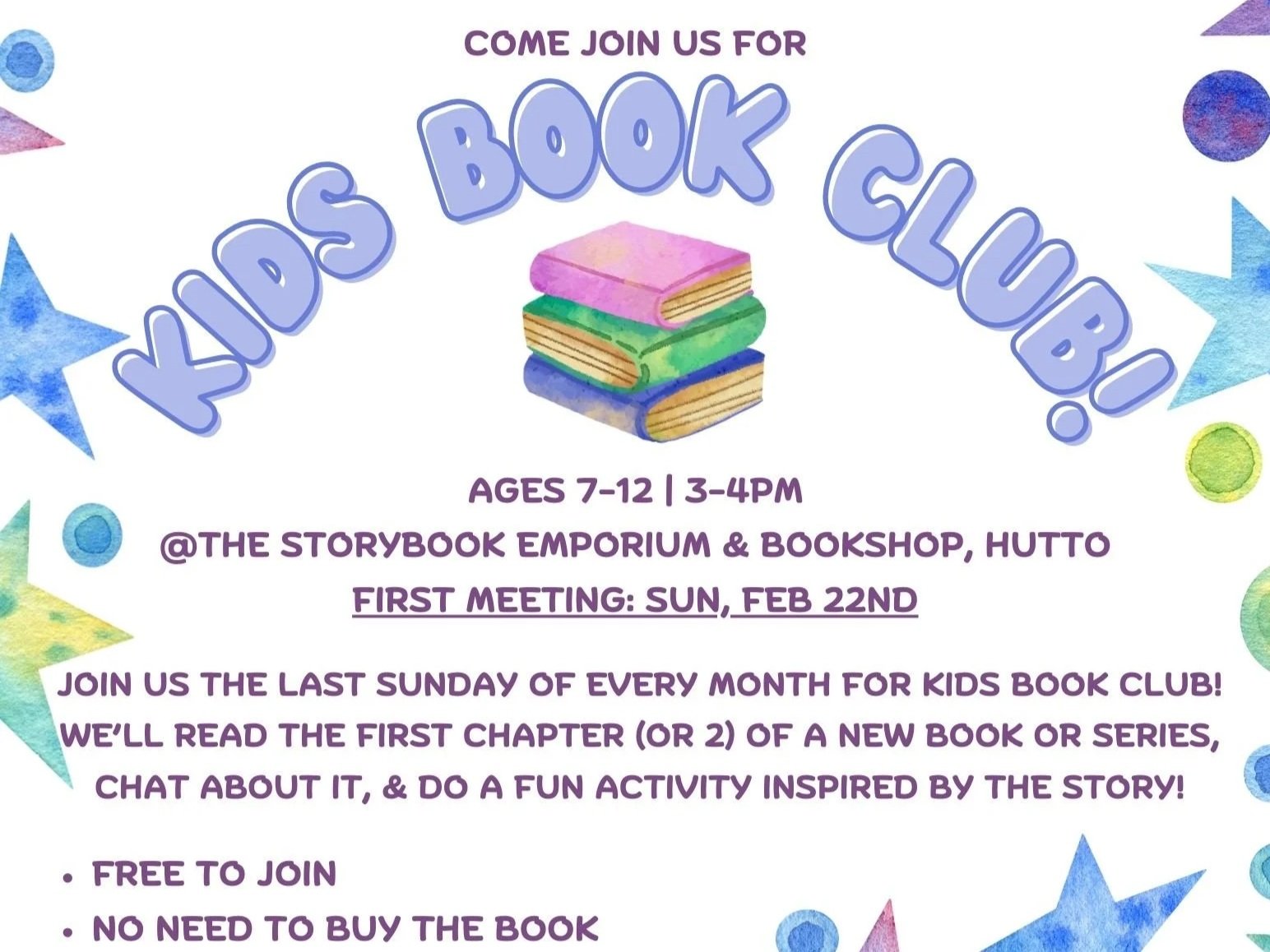 Kids Book Club (Ages 7-12)