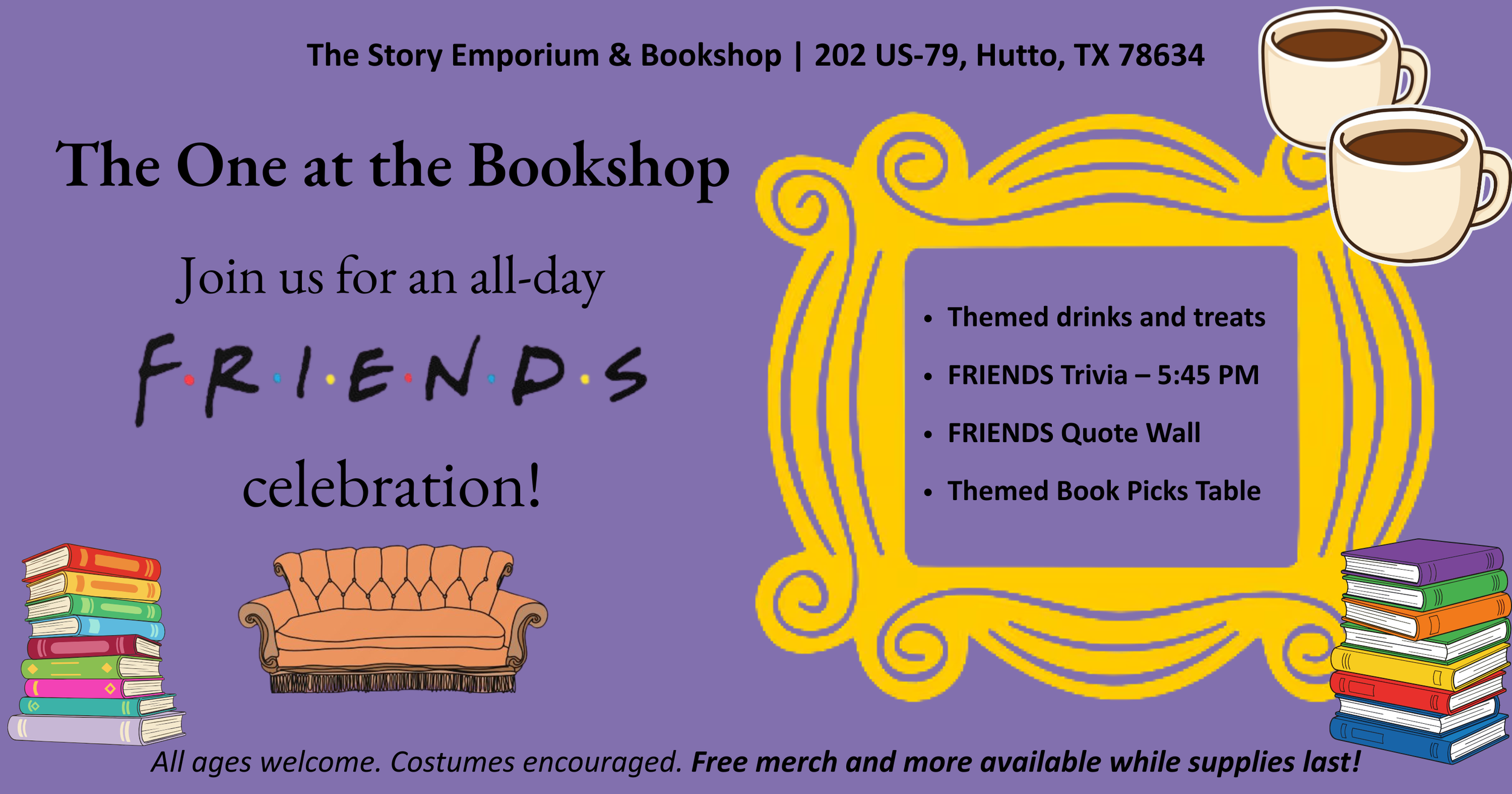 The One at the Bookshop: A FRIENDS Day Celebration!