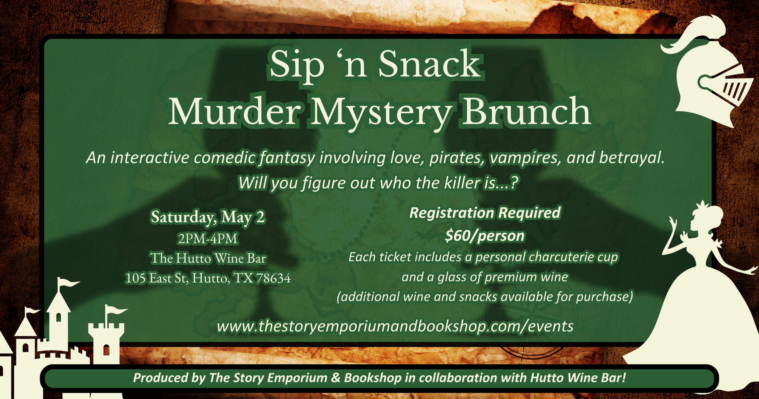 Murder Mystery Brunch at Hutto Wine Bar