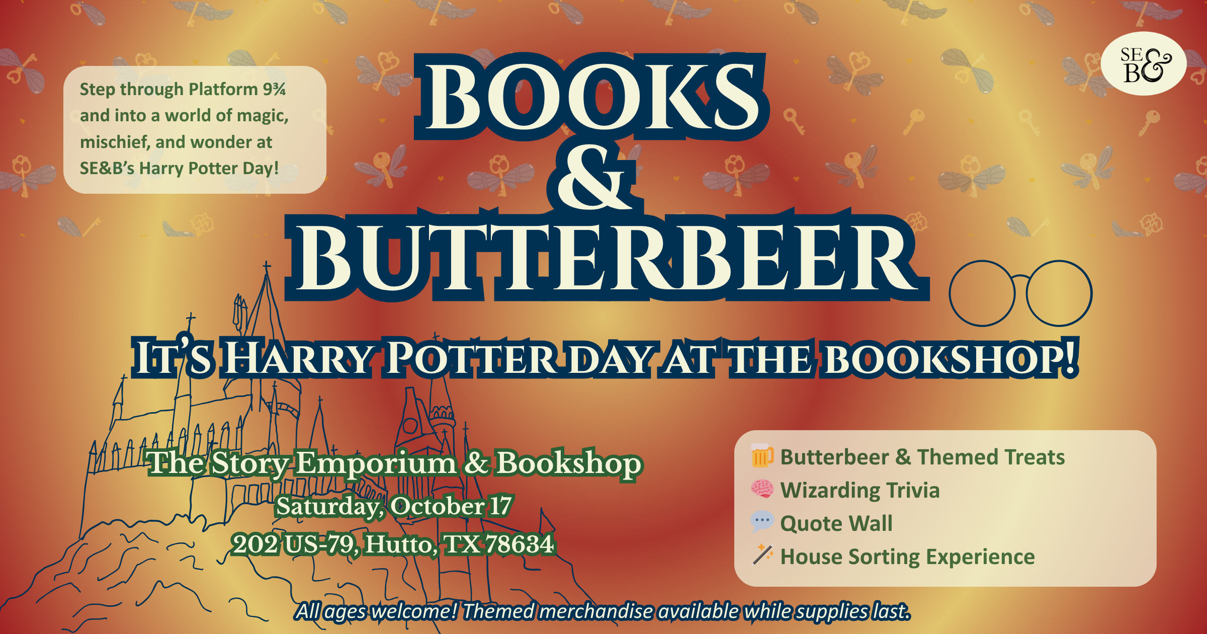 Books &amp; Butterbeer: Harry Potter Day at the Bookshop