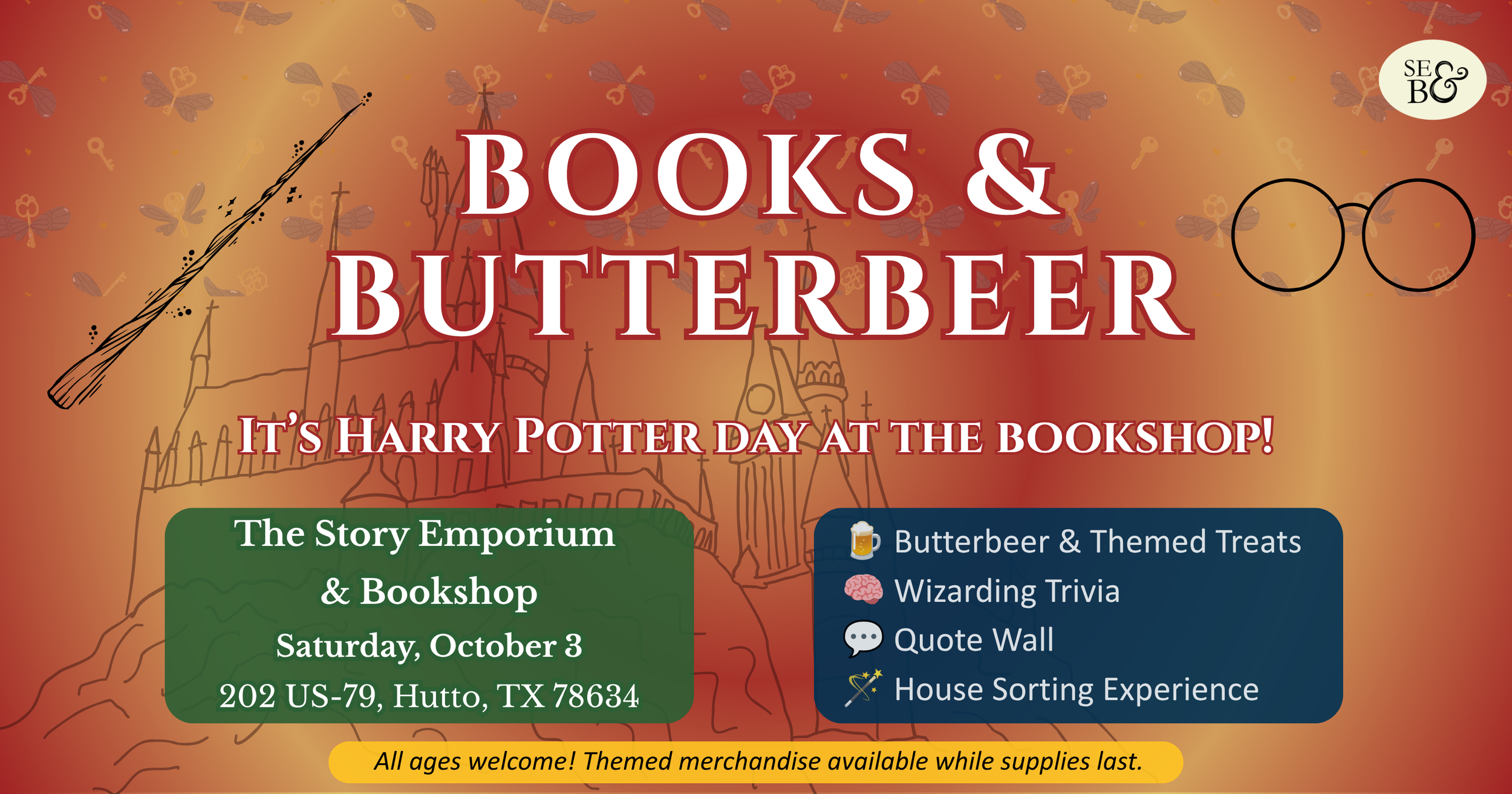 Books &amp; Butterbeer: Harry Potter Day at the Bookshop