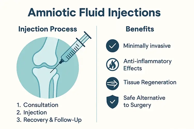 Infographic showing the injection process and benefits