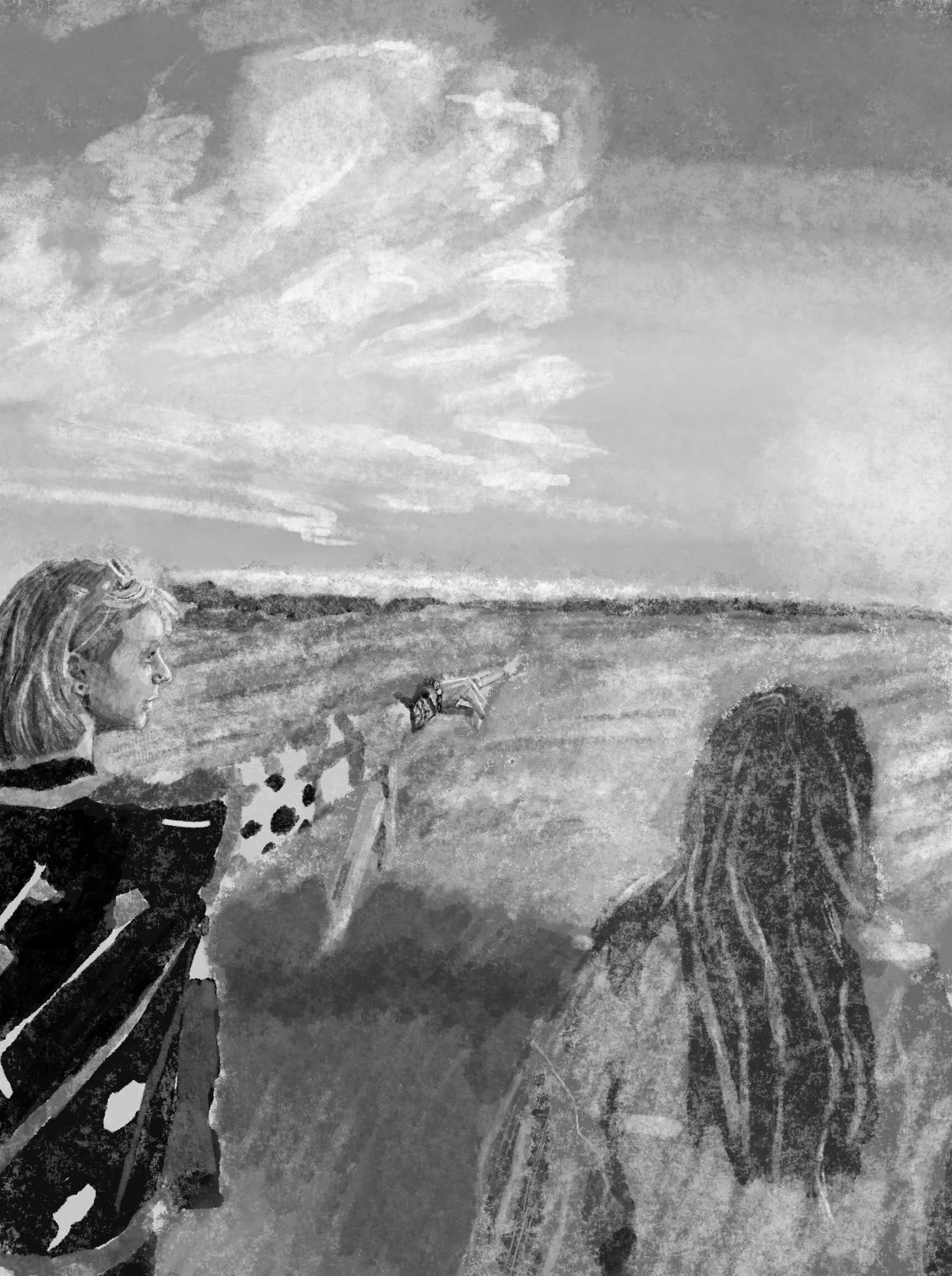 "Goleta Sunset" Digital Drawing