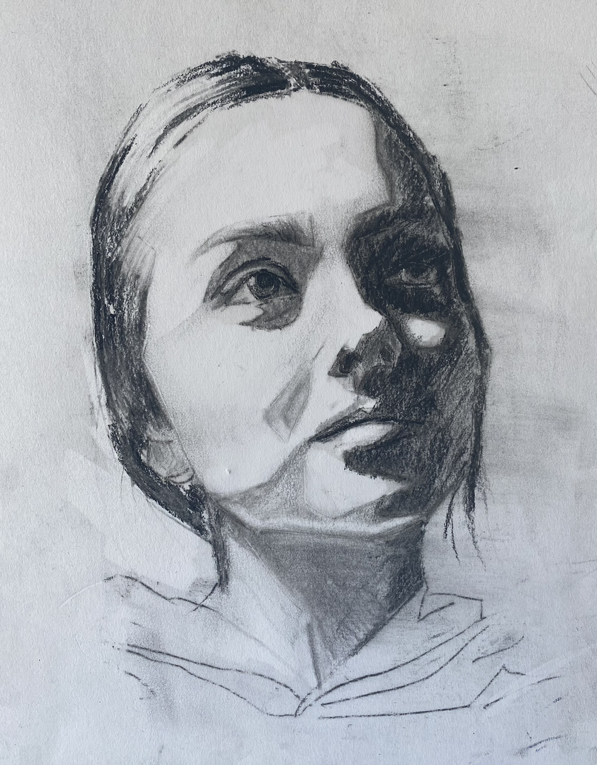 "Leah Sketch II" charcoal on paper 8 x 10 in