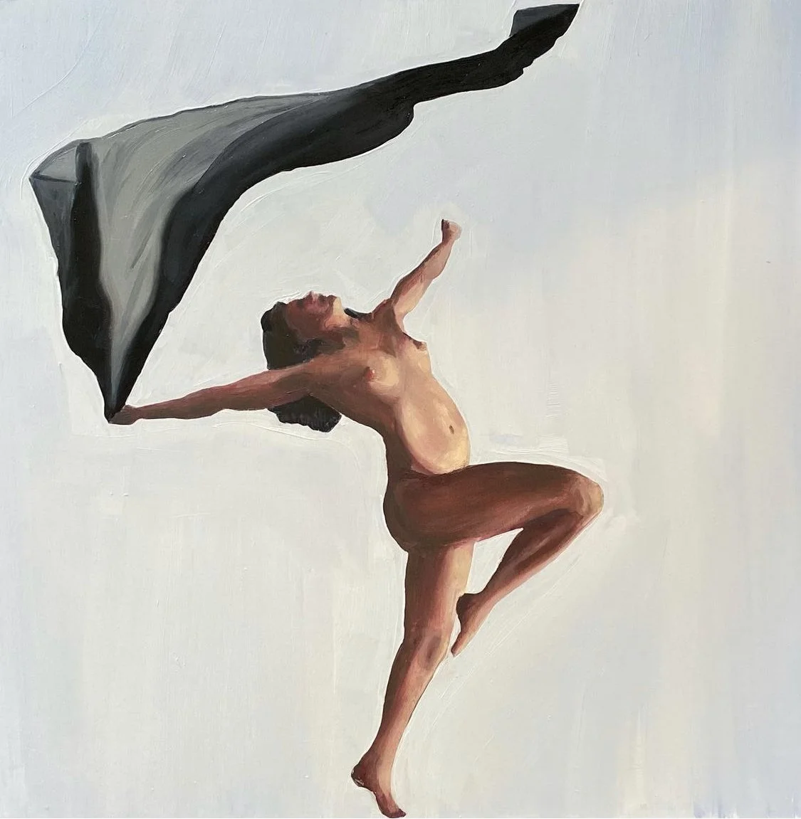 "Dancing Lady" oil on panel 12 x 12 in