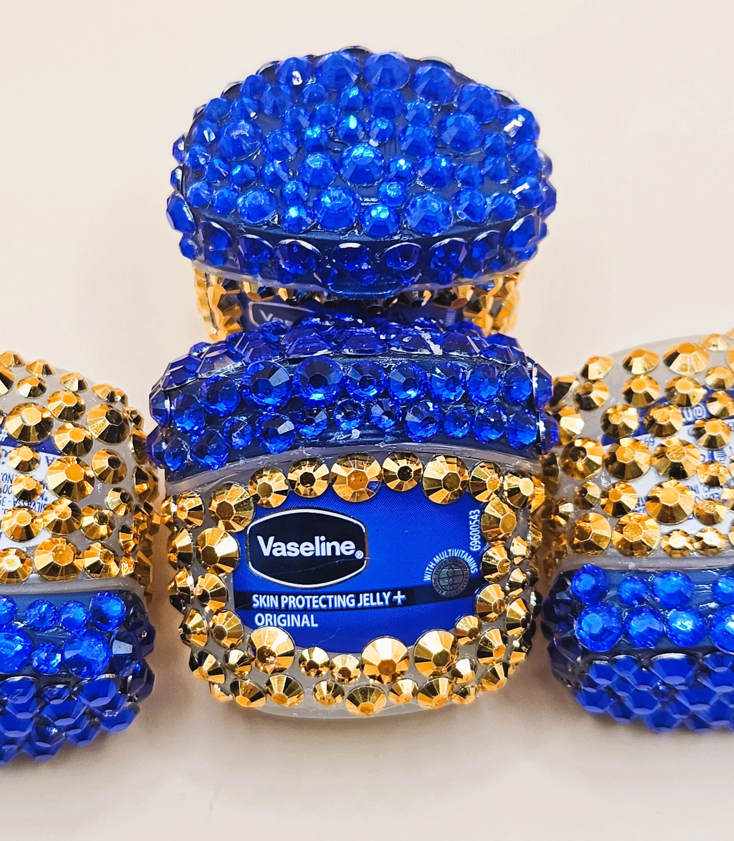 Hand‑Embellished Rhinestone Mini Lip Balm