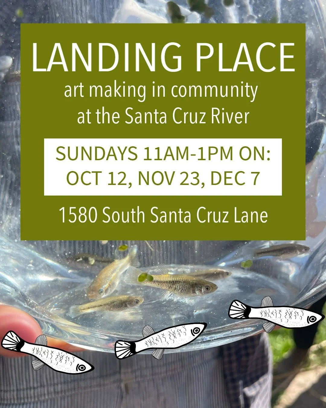 We&rsquo;re back with more sessions this Fall to make art together in the Santa Cruz River!

Landing Place celebrates the continuous creativity in and along the Santa Cruz River, a living riparian &ldquo;highway&rdquo; of ecological and human history